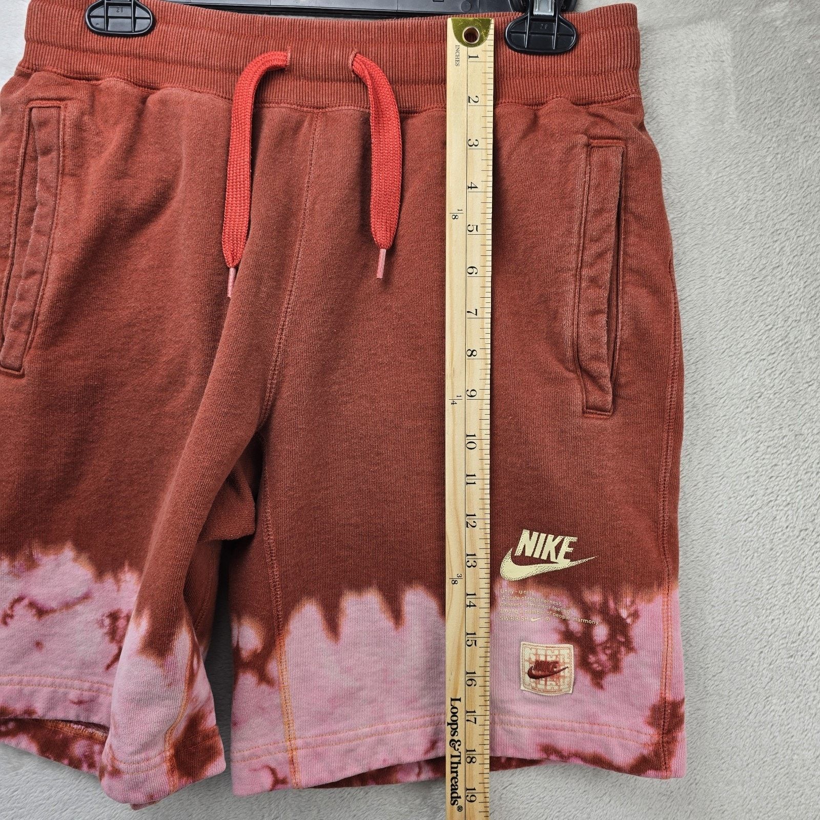 Nike Nike Sportswear French Terry Peace Shorts Mens Small Orange Size US 30 / EU 46 - 13 Thumbnail