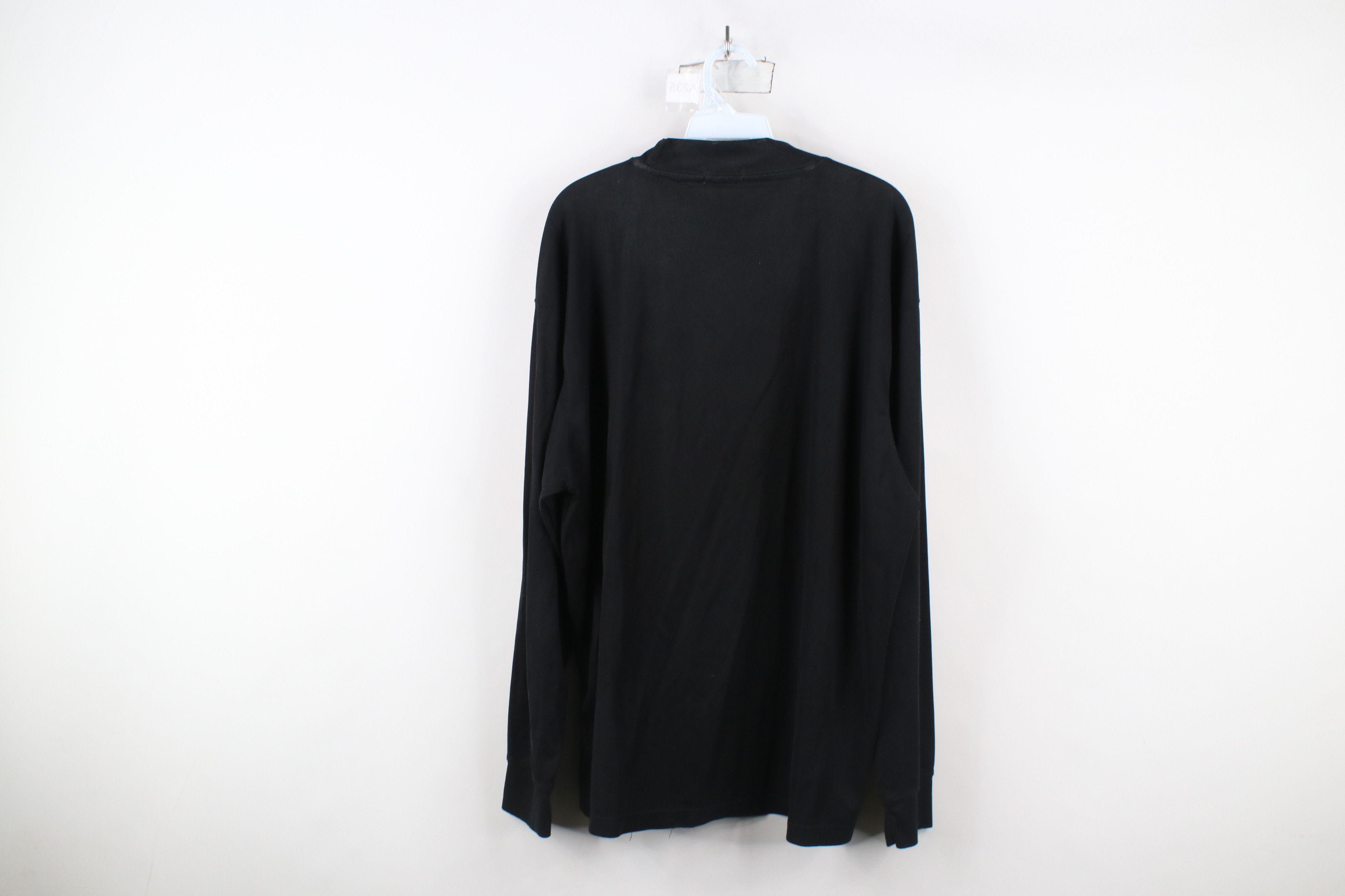 Vintage Vintage 90s Streetwear Blank Thermal Knit Mock Neck T-Shirt Size US XL / EU 56 / 4 - 11 Thumbnail