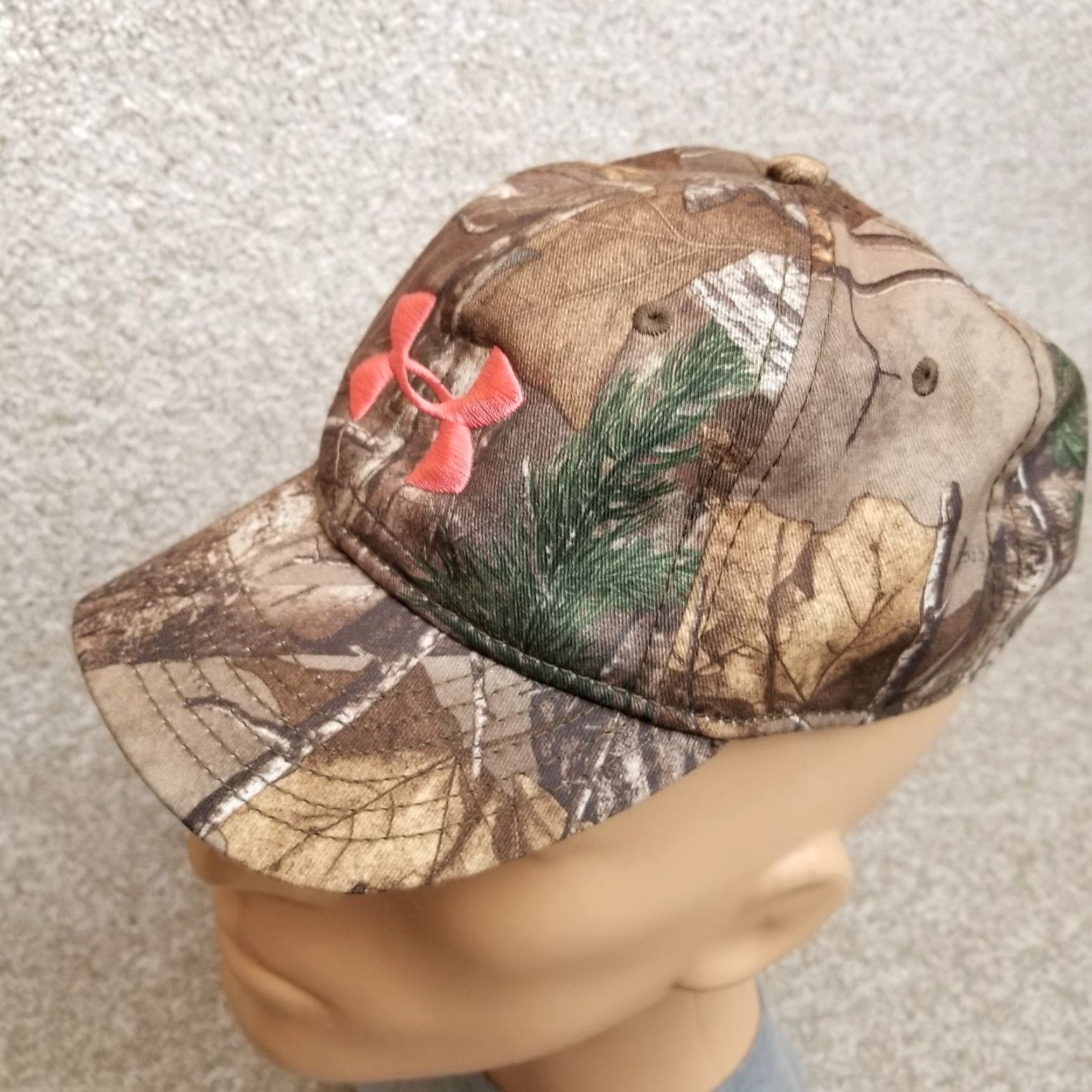 Under Armour Under Armour Camo Cap Hat Womens Brown Pink Logo Snap back Adjustable Hunting Cap Size ONE SIZE - 7 Thumbnail
