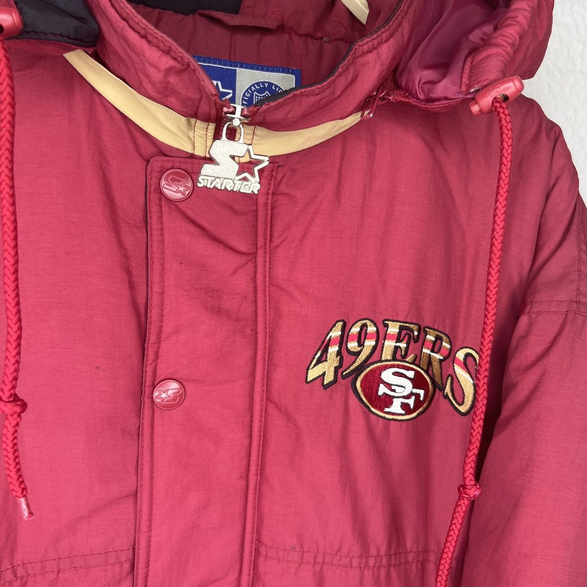 NFL × Starter × Vintage 🔥90’s Vintage NFL San Francisco 49ers Light Puffer Jacket Size US L / EU 52-54 / 3 - 5 Thumbnail