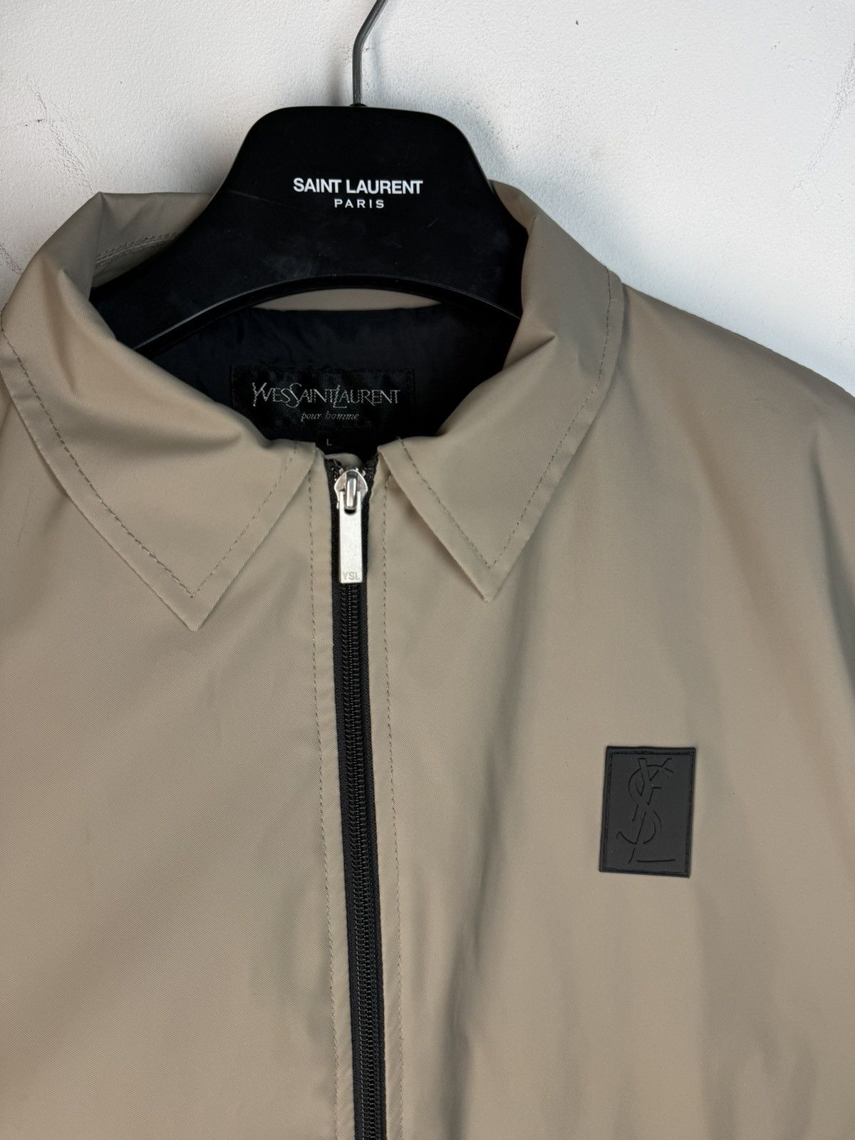Yves Saint Laurent Waterproof YSL Jacket Classic Zip Up Collar Vintage Logo y2k Size US L / EU 52-54 / 3 - 11 Thumbnail
