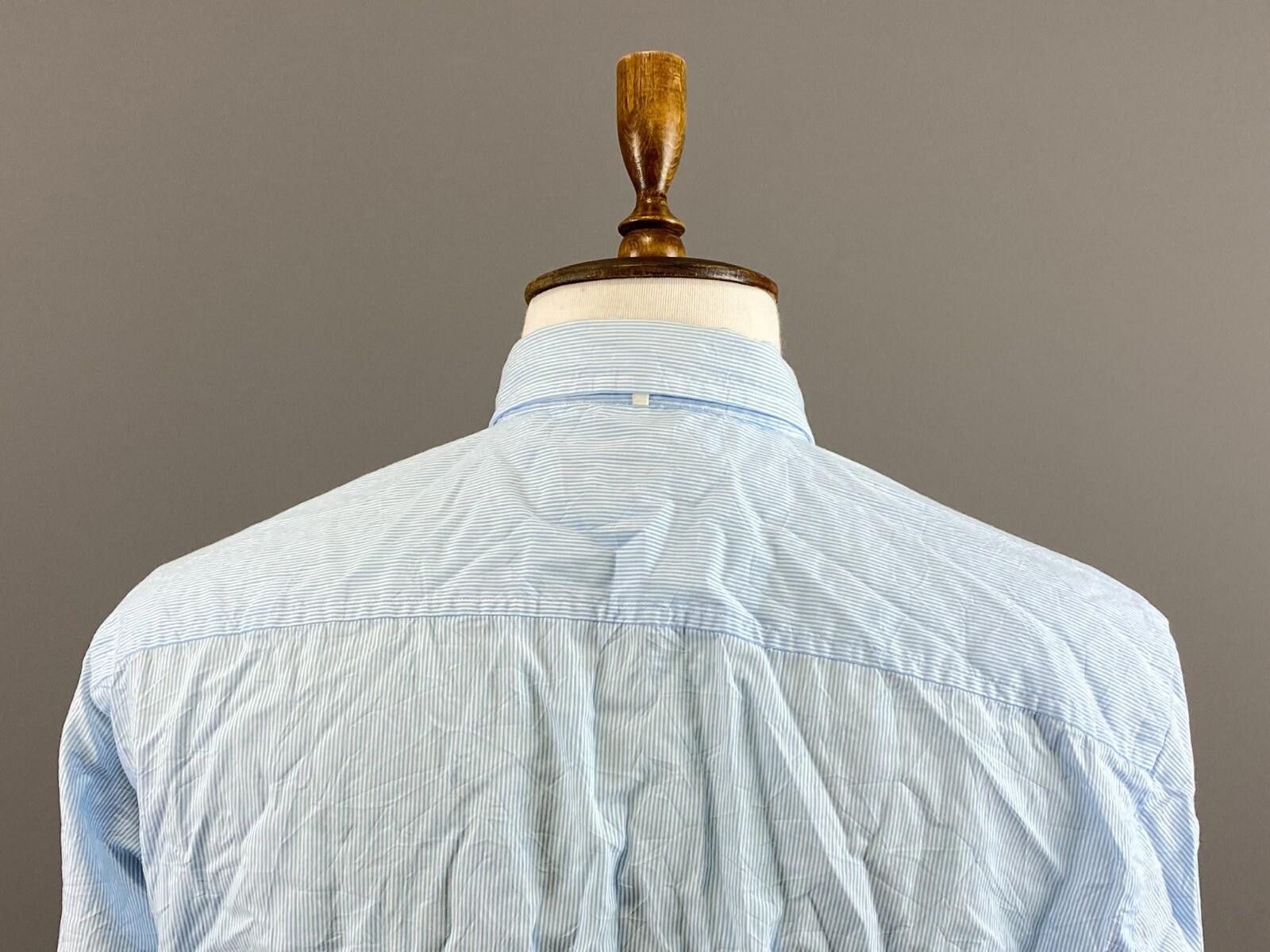 Ermenegildo Zegna Z Zegna Sport Blue Stripe Button Down Shirt Size XL Size US XL / EU 56 / 4 - 9 Thumbnail