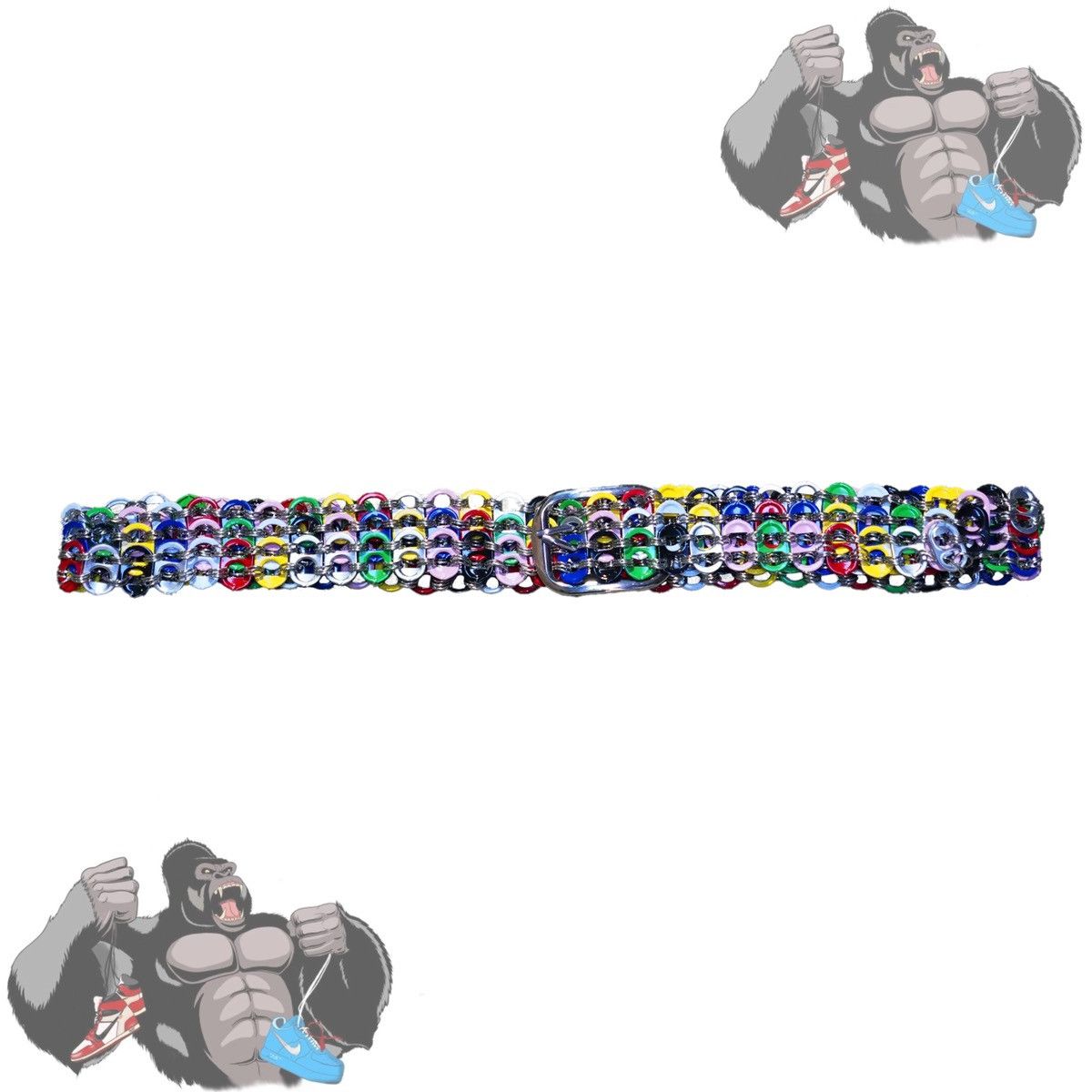 Greedy Unit Multi Color Bottle Tab Belt