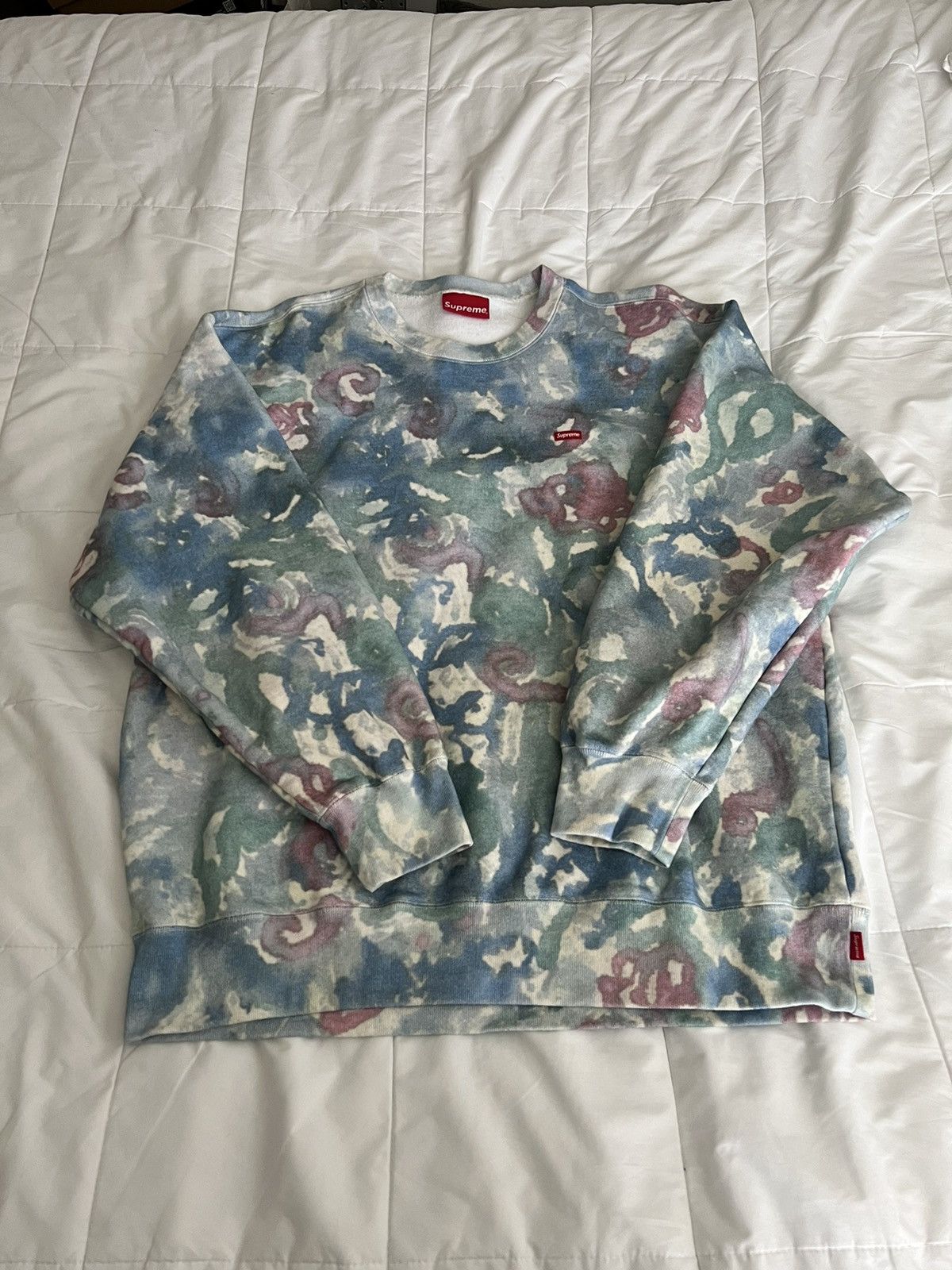 Supreme Supreme Watercolor Small Box Crewneck Sweatshirt | Grailed