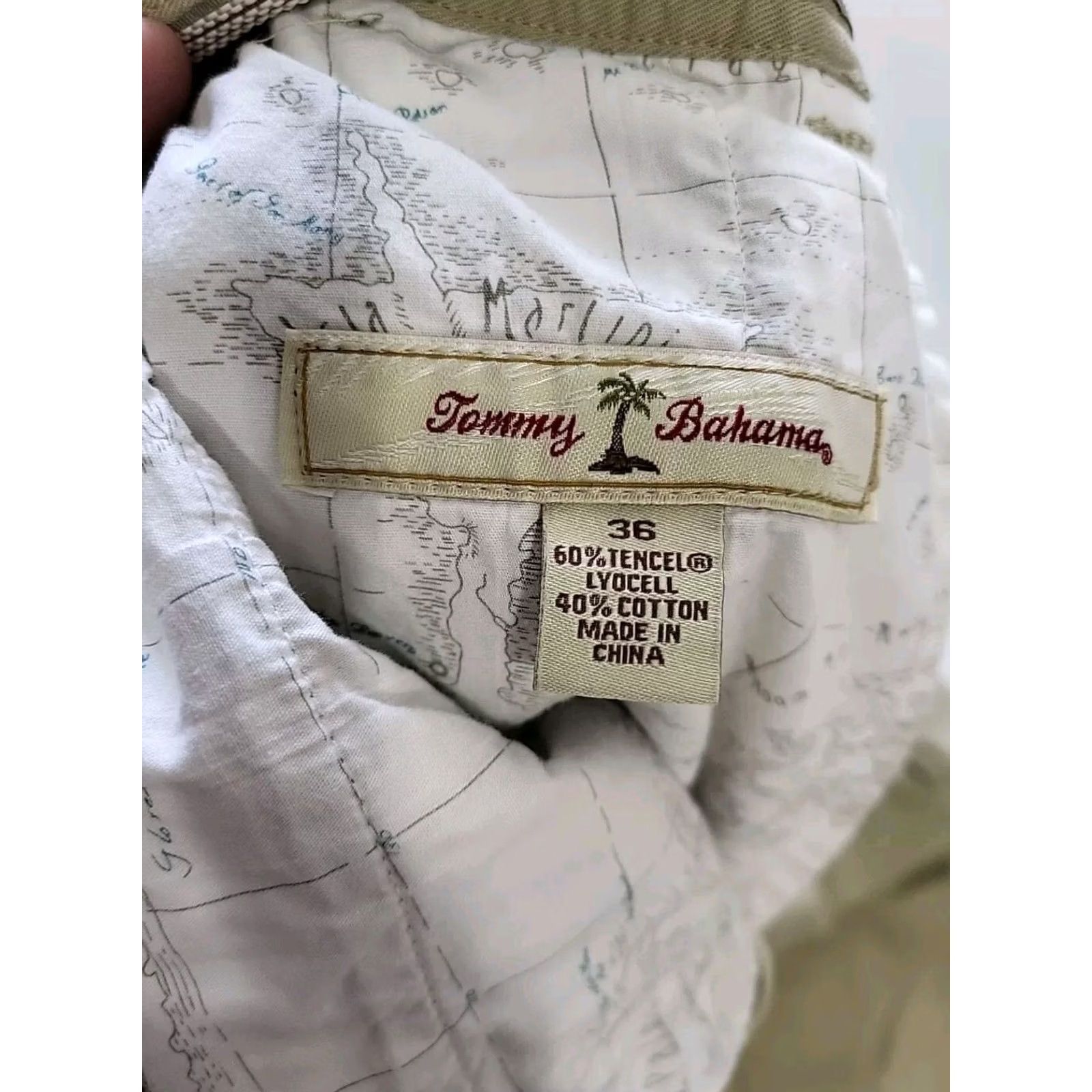 Tommy Bahama Tommy Bahama Shorts 36" Beige Chino Cotton Blend Casual Vacation Beach 20" Waist 36" Regular Men Edc Jeans? Size US 36 / EU 52 - 3 Thumbnail