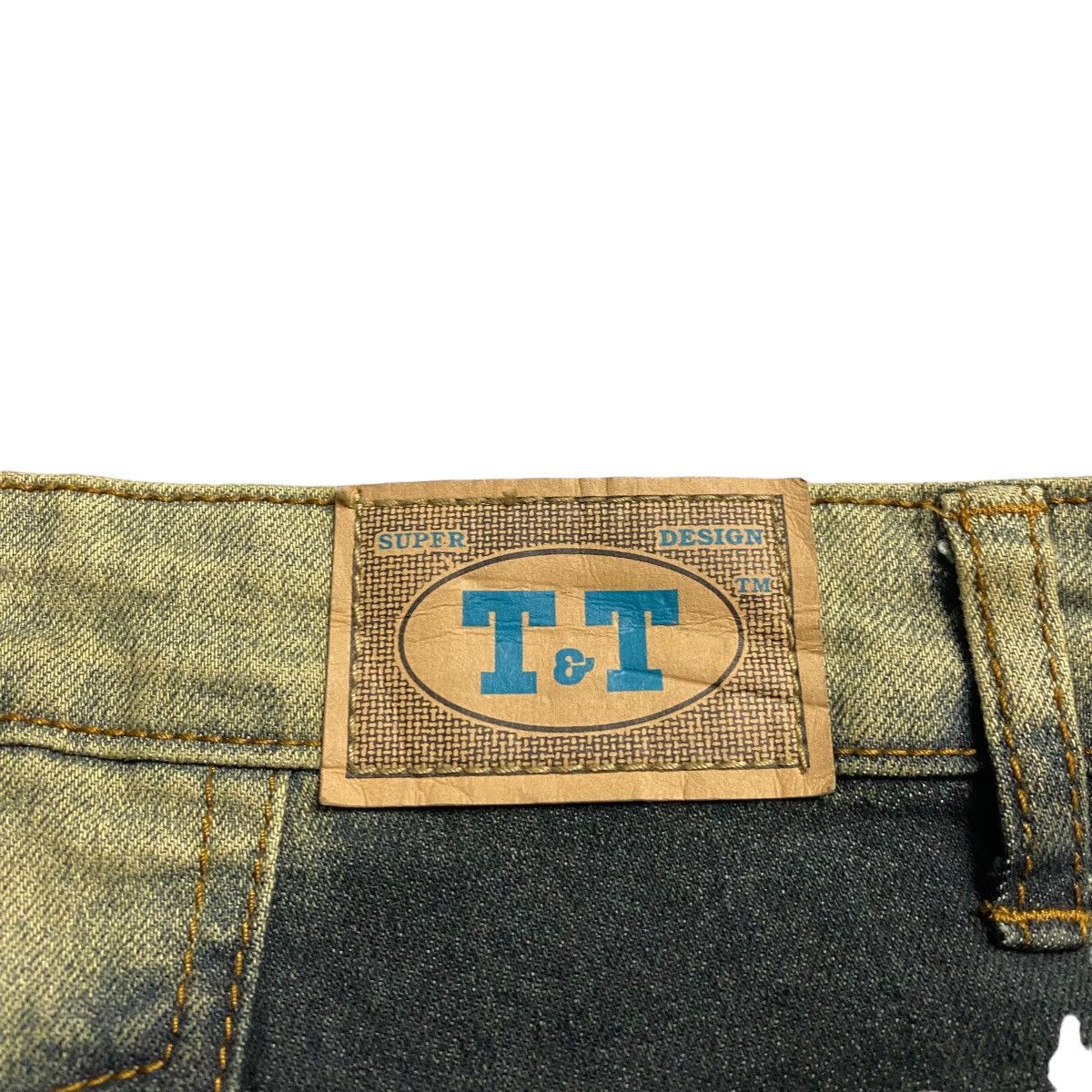 If Six Was Nine × Japanese Brand × Le Grande Bleu (L.G.B.) Super Flare T&T Bleach Denim Pants Size US 30 / EU 46 - 6 Thumbnail
