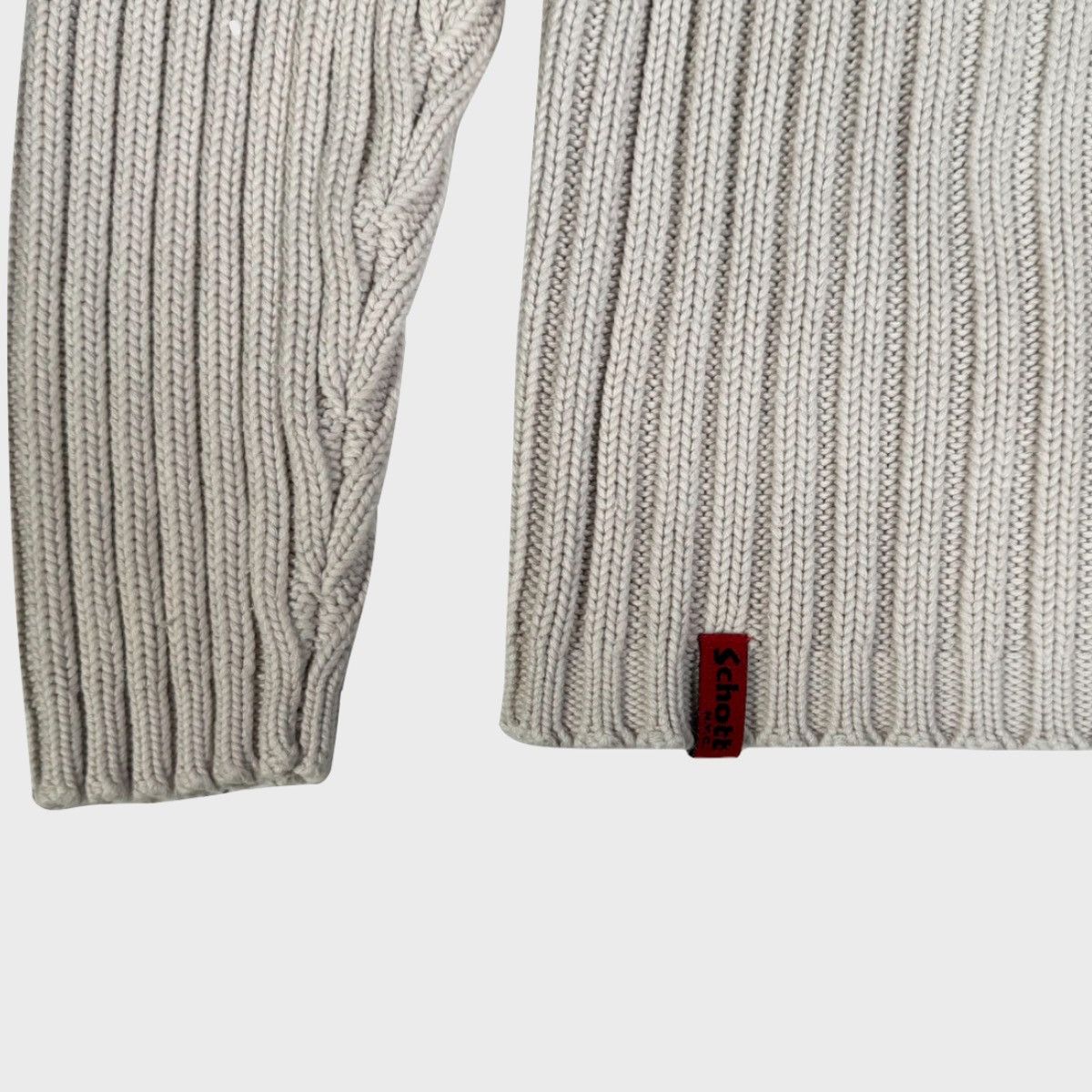 Schott × Vintage RARE 2000’s vintage Schott Double Zippers Balaclava Sweater Size US S / EU 44-46 / 1 - 7 Thumbnail