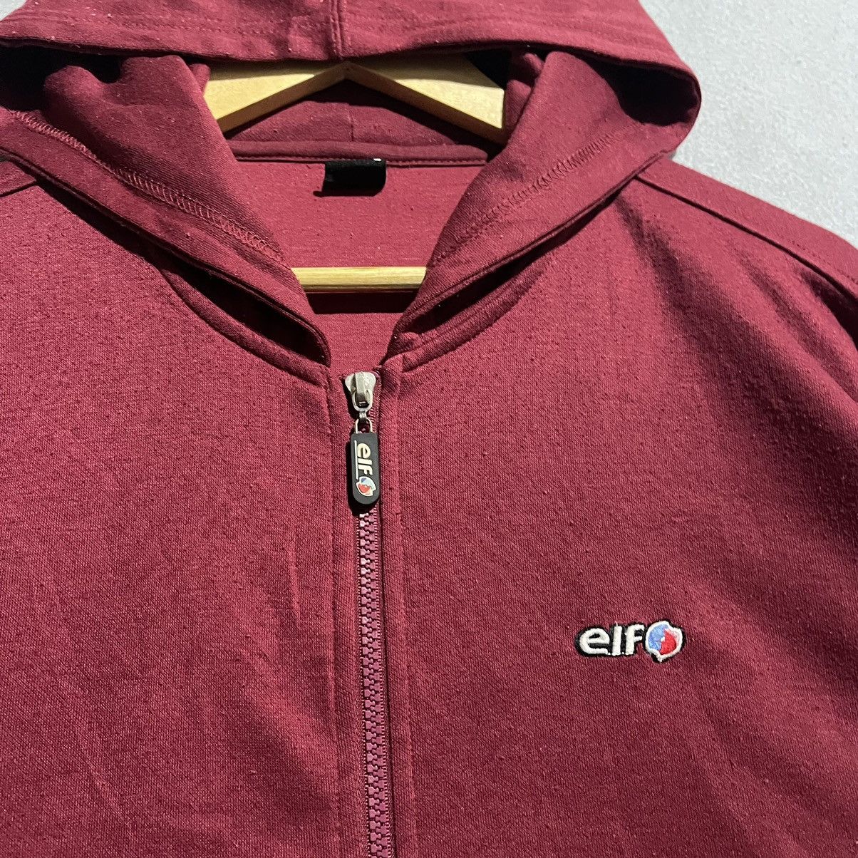 Japanese Brand Vintage Elf Lubricants Racing Zip Hoodie Burgundy Motorsport Size US L / EU 52-54 / 3 - 2 Thumbnail