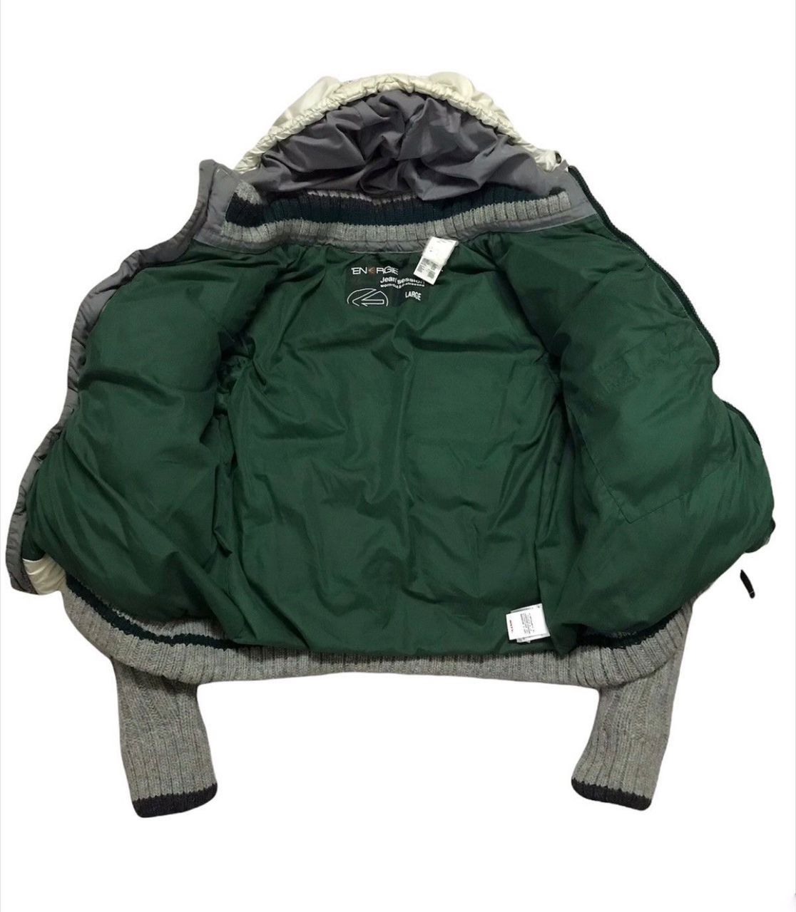 Energie × Japanese Brand Japanese Energie Down Hoodie Zipper Jacket Size L / US 10 / IT 46 - 2 Thumbnail