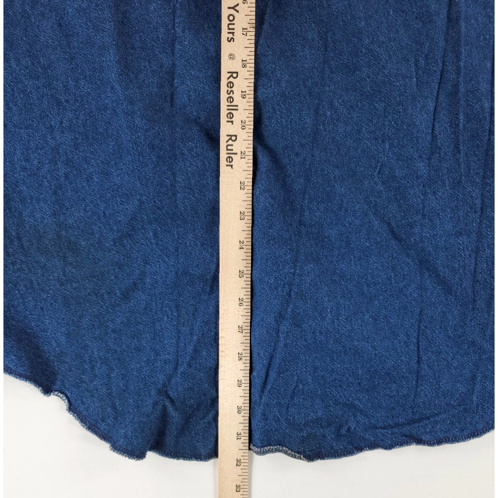 Wrangler Wrangler Denim Pearl Snap Shirt X-Long Tails Blue Mens 3XL 20-36 Big Man Fit Long Sleeve Snap Tail Shirt Size US XXL / EU 58 / 5 - 5 Thumbnail