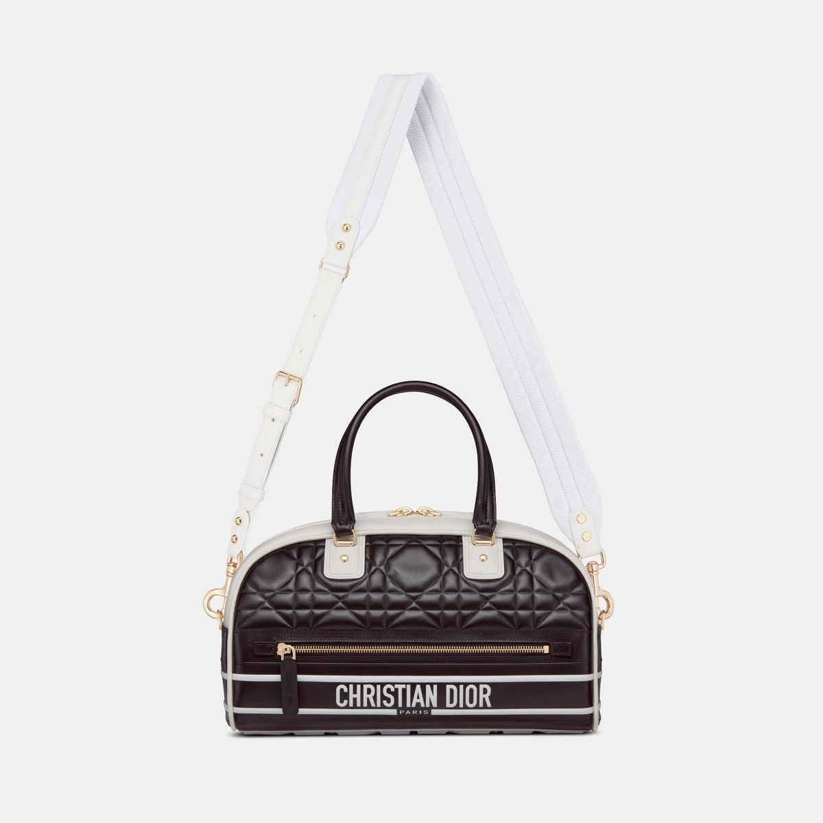 Dior o1bcso1str1124 Size: OS /Vibe Zip Bowling Bag in Black/White Size ONE SIZE - 4 Thumbnail