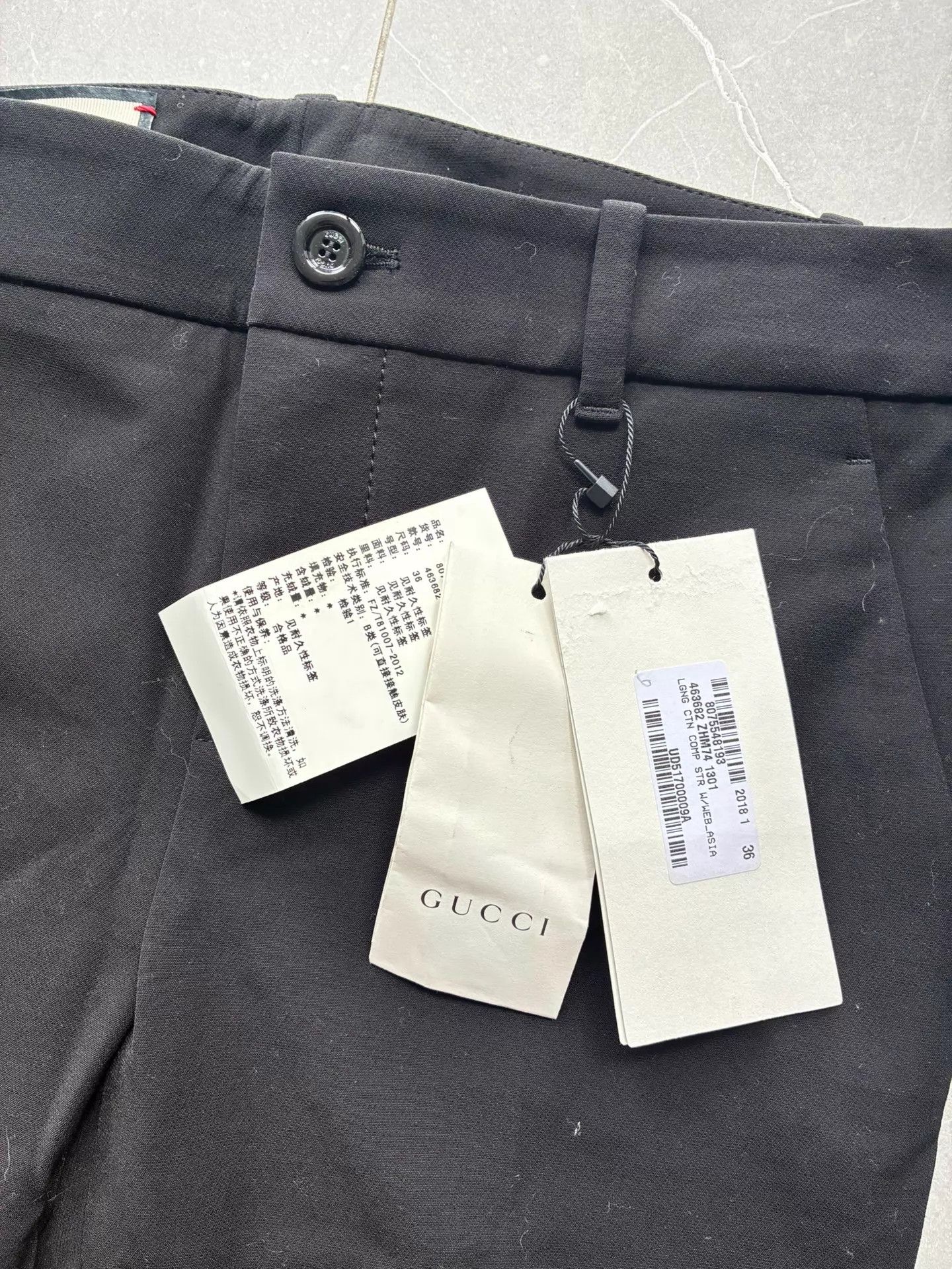 Gucci Gucci Women's Black Casual Pants 36 Size 25" / US 0 / IT 36 - 4 Thumbnail
