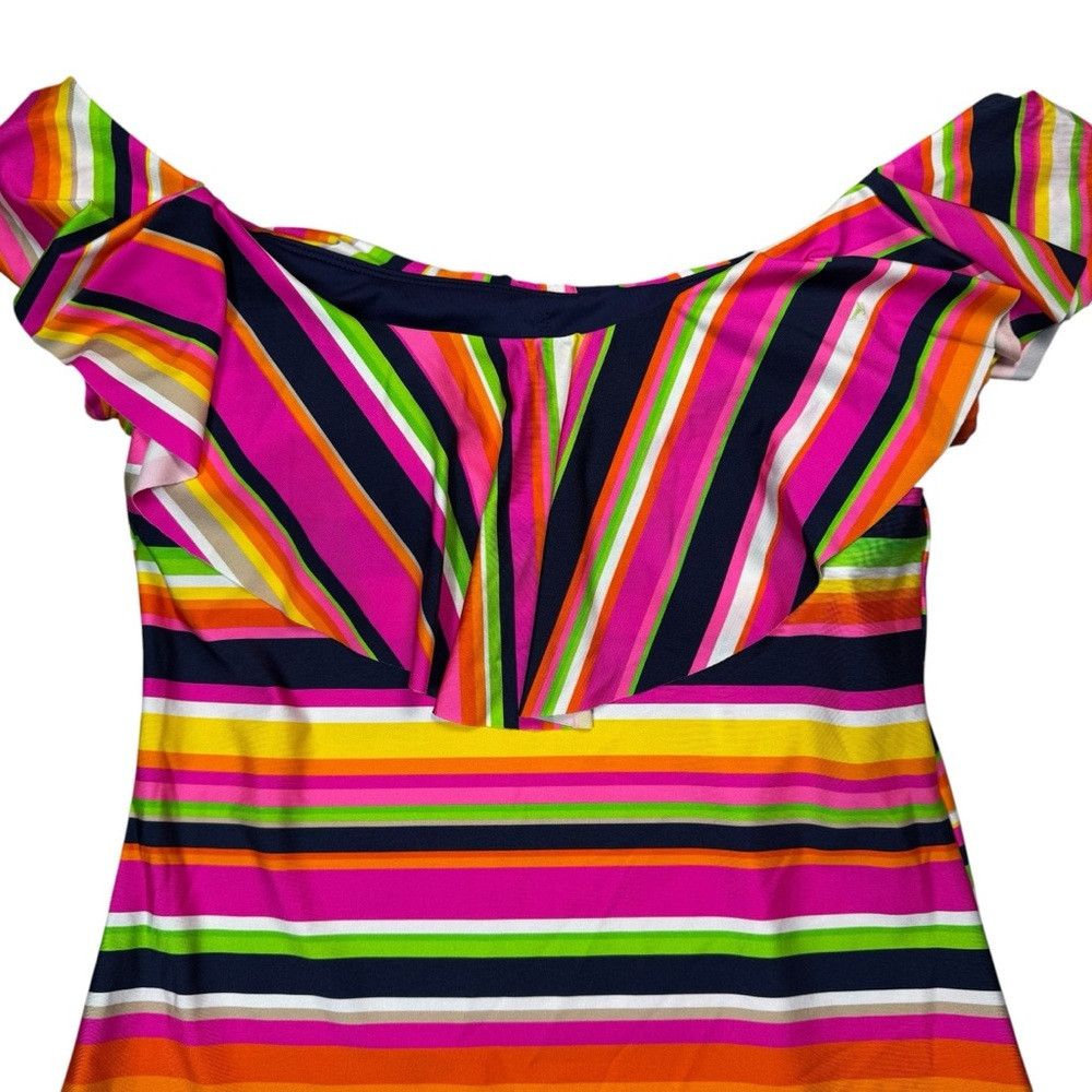 Trina Turk NWT New Trina Turk Ruffle Off Shoulder Swimsuit Top Only In Size M / US 6-8 / IT 42-44 - 9 Thumbnail