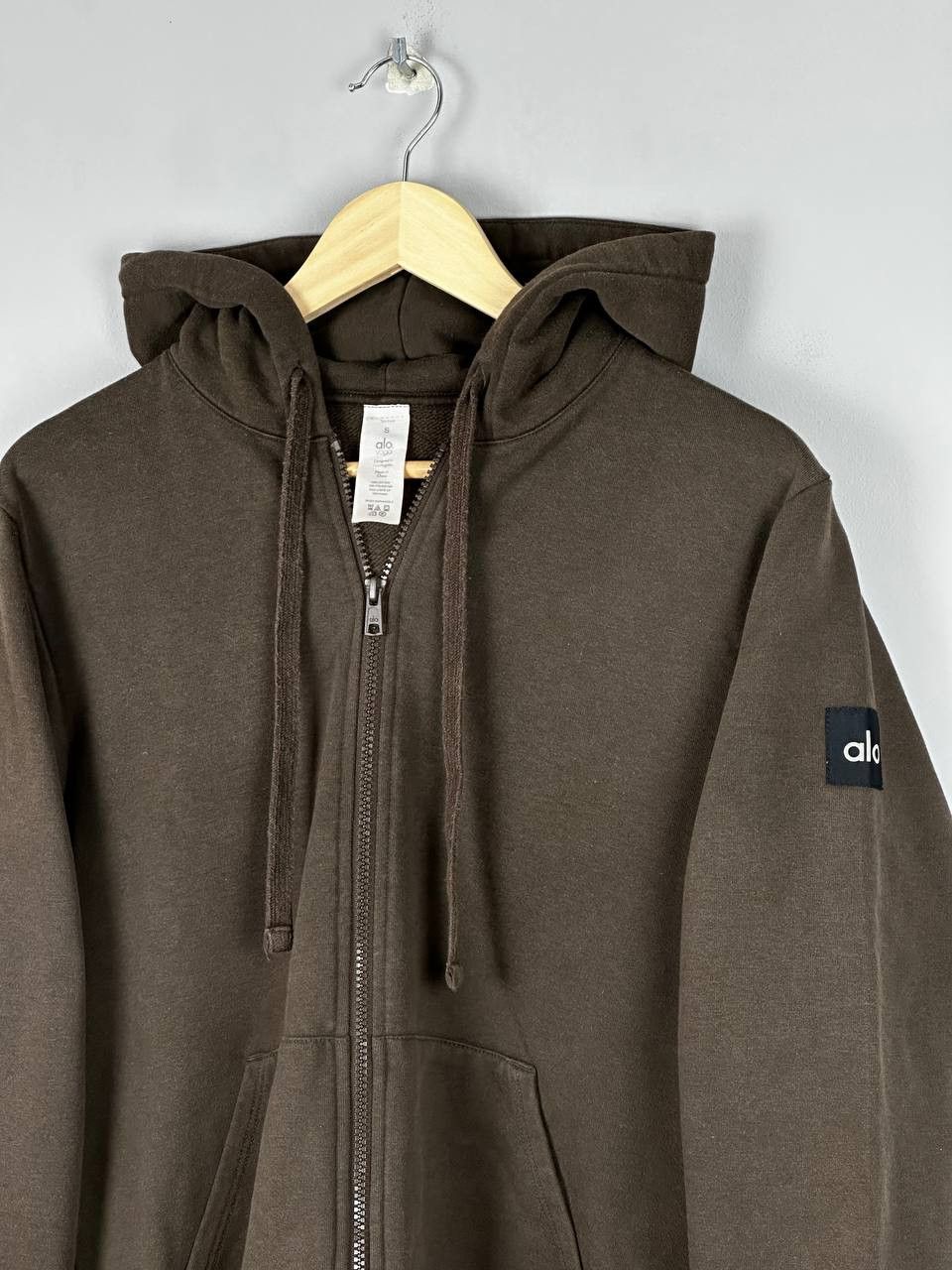 Alo Yoga ALO Yoga Baggy Brown Sport Zip Hoodie Size S Size US S / EU 44-46 / 1 - 1 Thumbnail