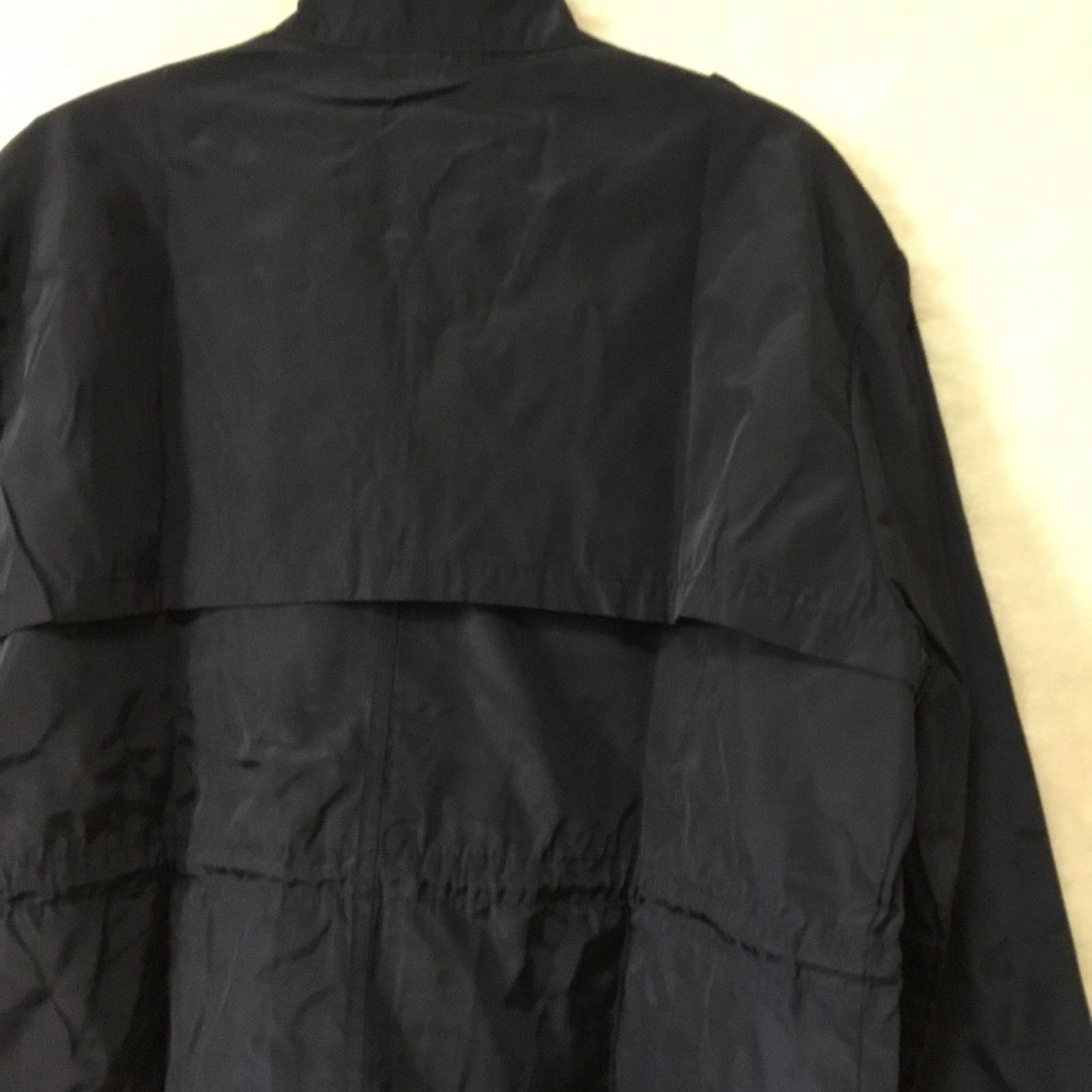 Other Navy Glossy Drawstring Trim Button-Down Coach Jacket Size S / US 4 / IT 40 - 14 Thumbnail