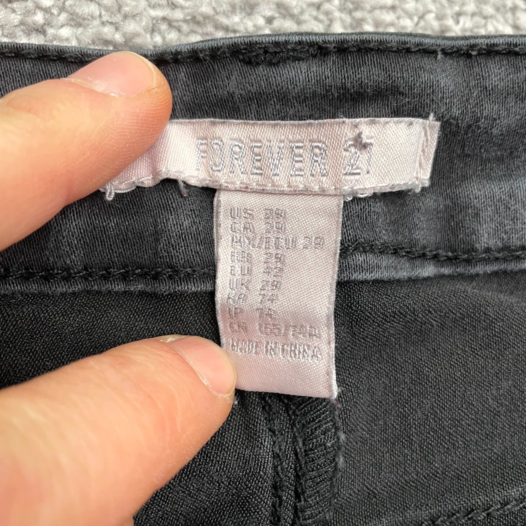 Forever 21 Forever 21 Jeans 29 Black High Rise Skinny Denim 5-Pocket City USA Classic Womens Size 29" - 5 Thumbnail