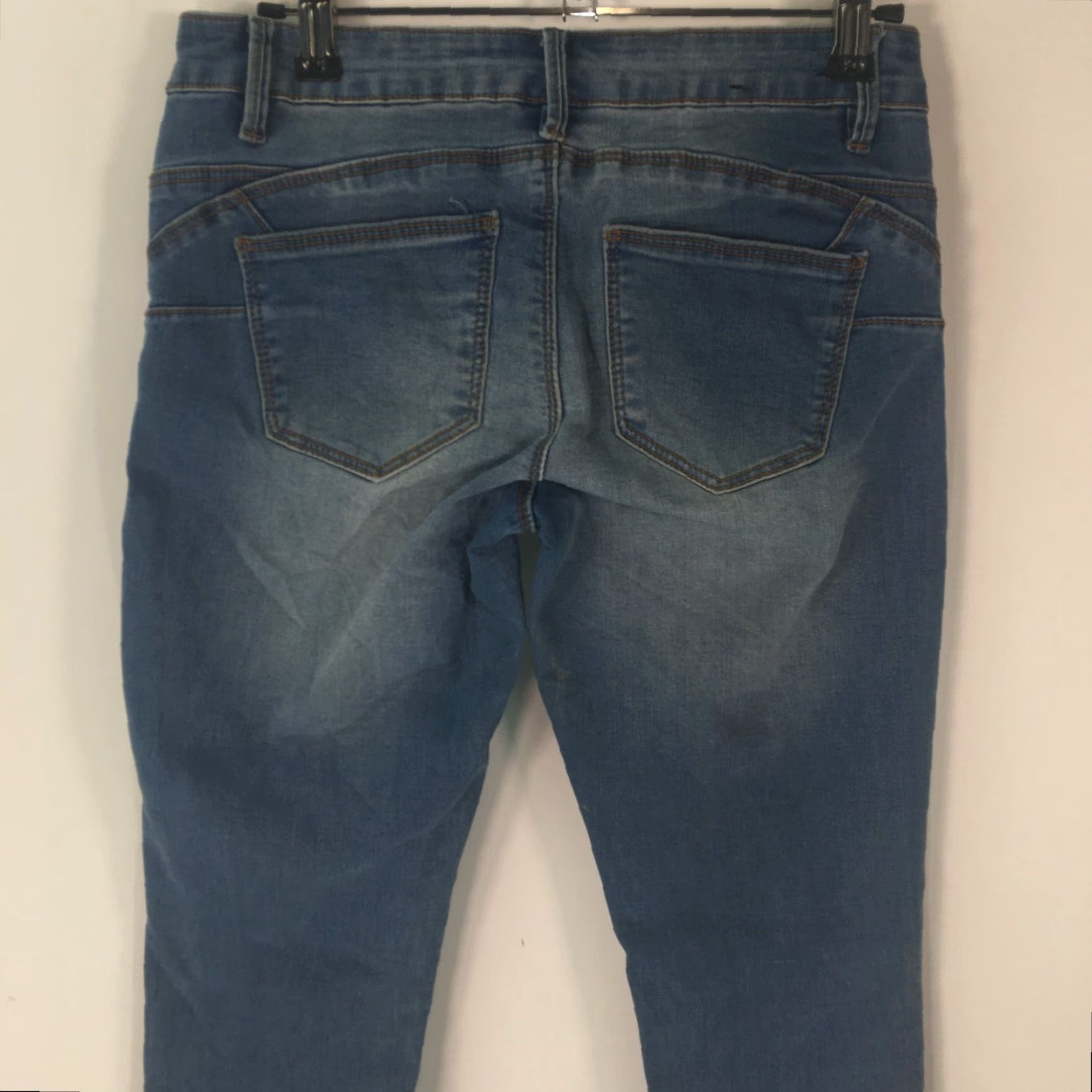 Vintage Rio Jeans Skinny Blue Denim Juniors Size 3 Low Rise 29in Inseam 5-Pocket Women’s Casual Pants Womens Size 26" / US 2 / IT 38 - 4 Thumbnail