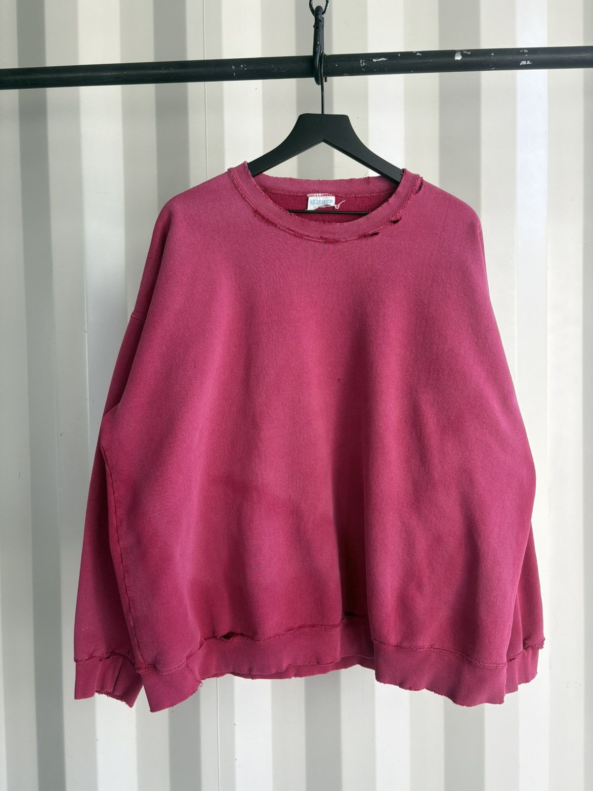 Vintage Thrashed Boxy Distressed Faded Sweater Grunge Band Size US XXL / EU 58 / 5 - 7 Thumbnail