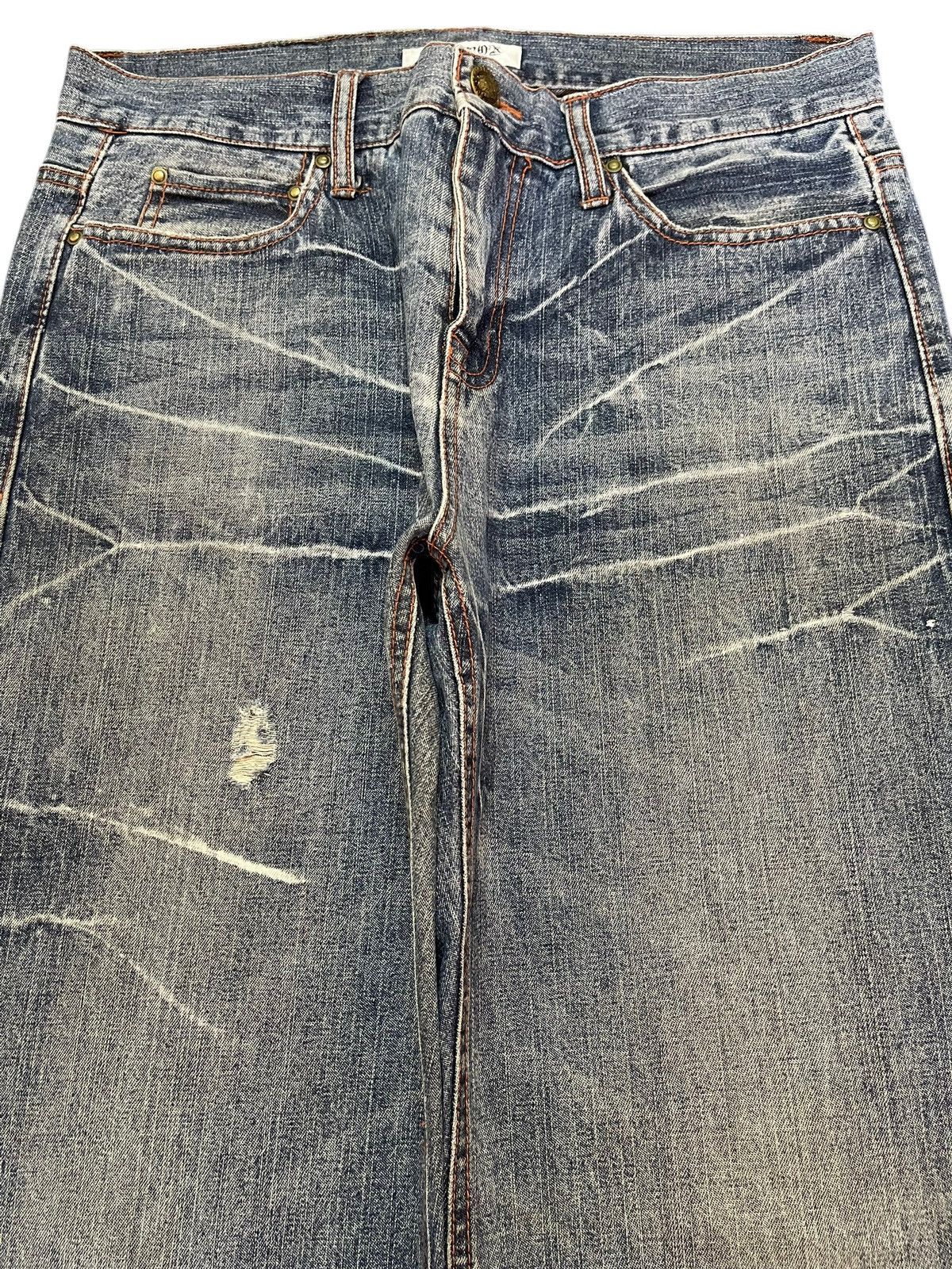 LOWBOX Vintage Lowbox Blue Faded Wash Style Loose Jeans Size US 31 - 3 Thumbnail