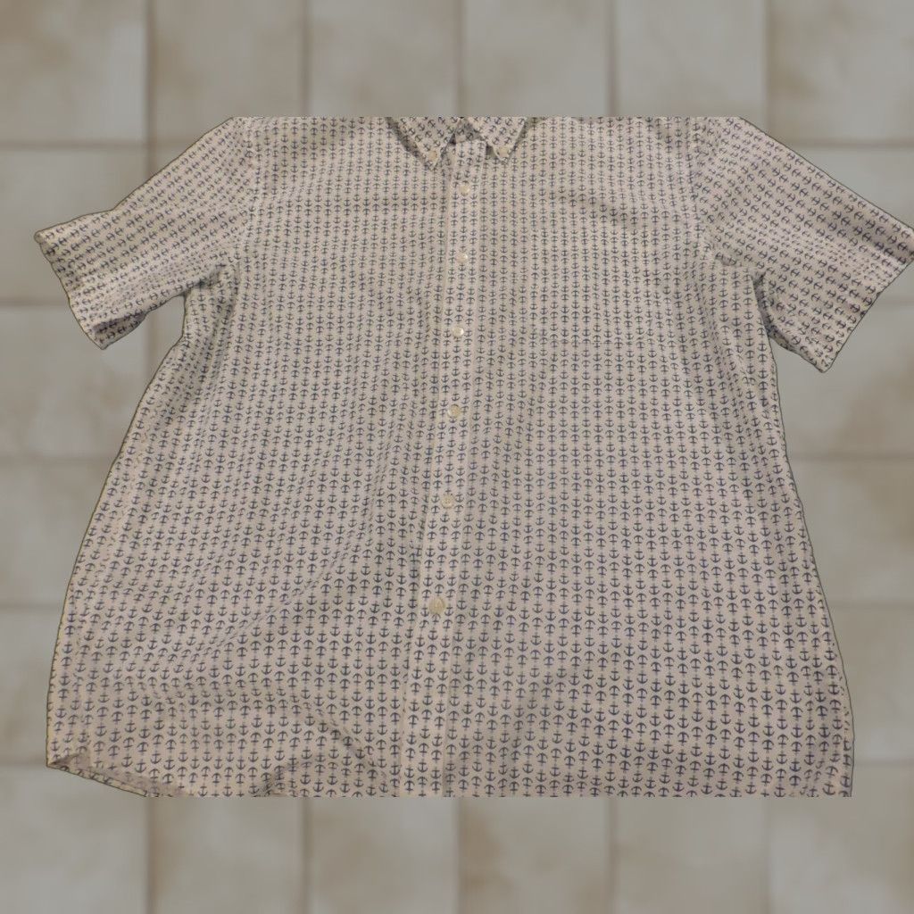 Vintage Saddlebred Mens Shirt Extra Large Blue achors regular button down Easy Care Size US XL / EU 56 / 4 - 1 Thumbnail