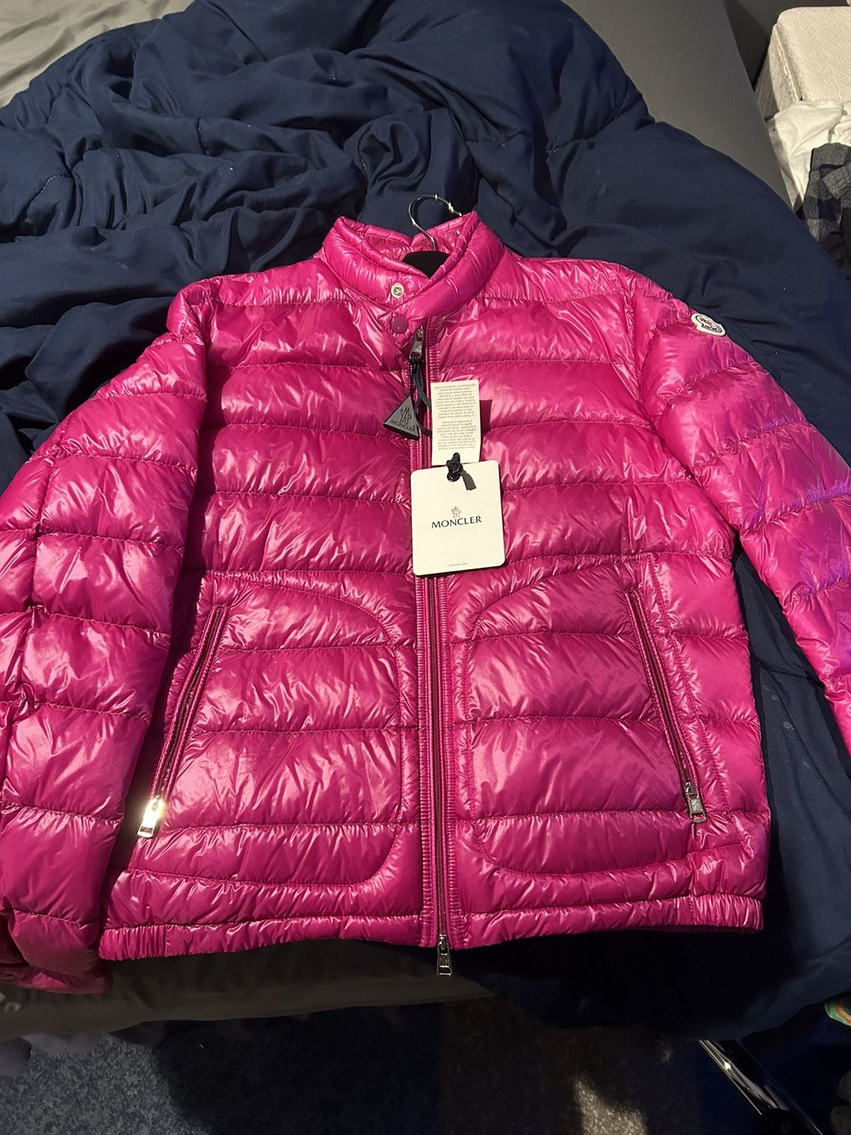 image of Pink Moncler Acorus Padded Jacket, Men's (Size Medium)