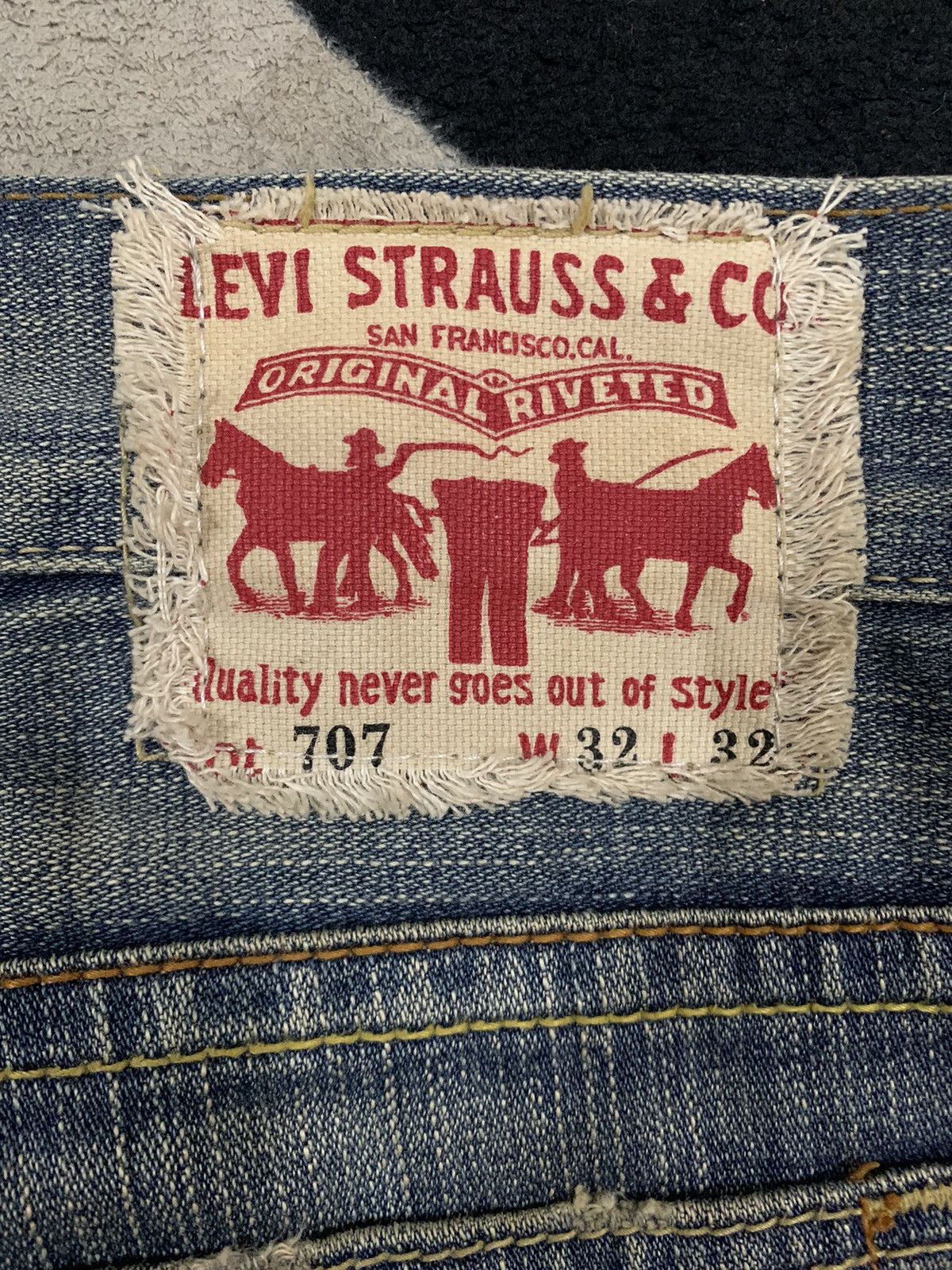 Levi's Vintage 90s Levis 707 Mud Wash Flare Bootcut Cargo Jeans Size US 32 / EU 48 - 13 Thumbnail