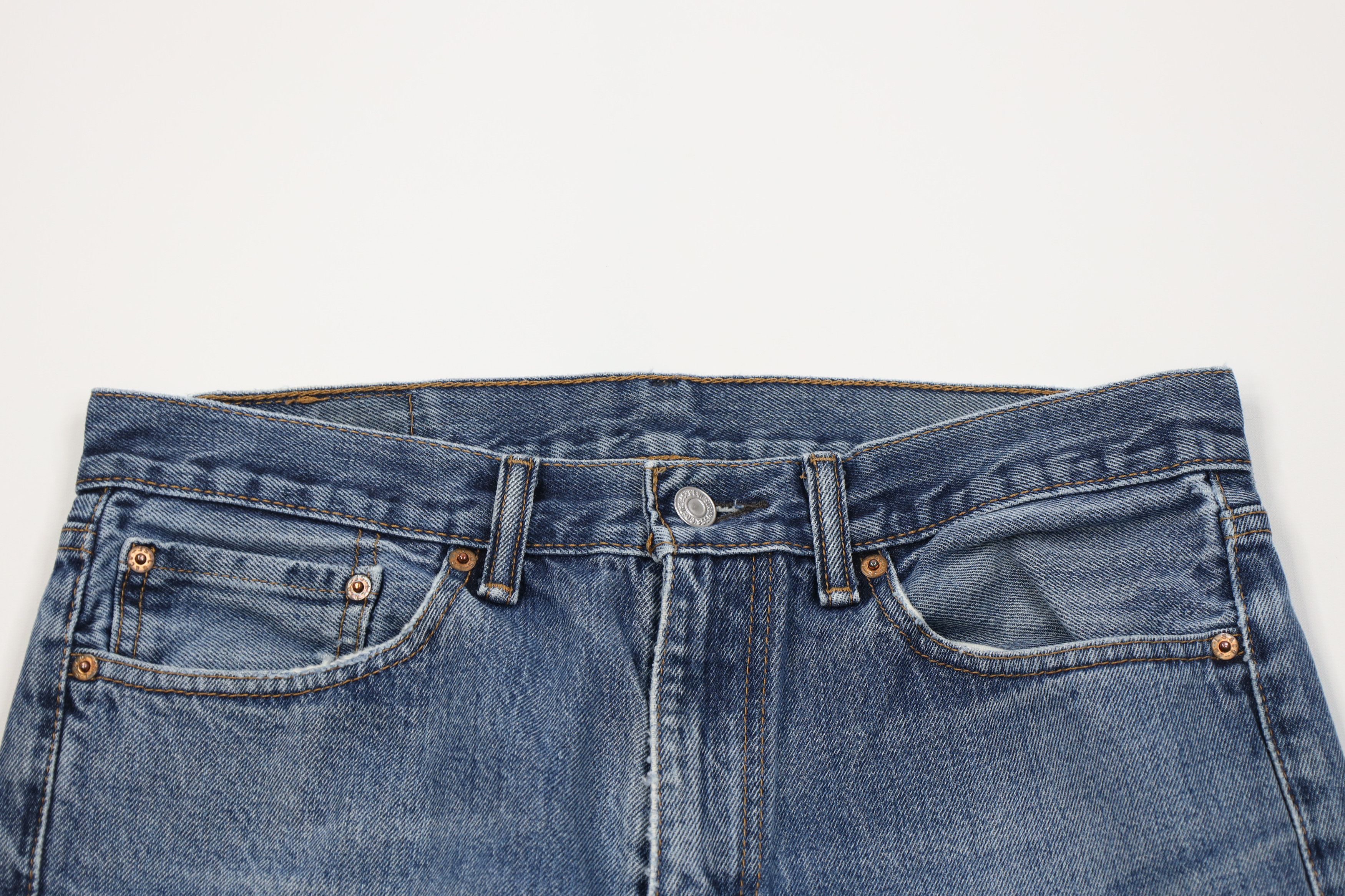 Levi's Vintage Y2K Levis 505 Regular Straight Leg Denim Jeans Size US 32 / EU 48 - 2 Thumbnail