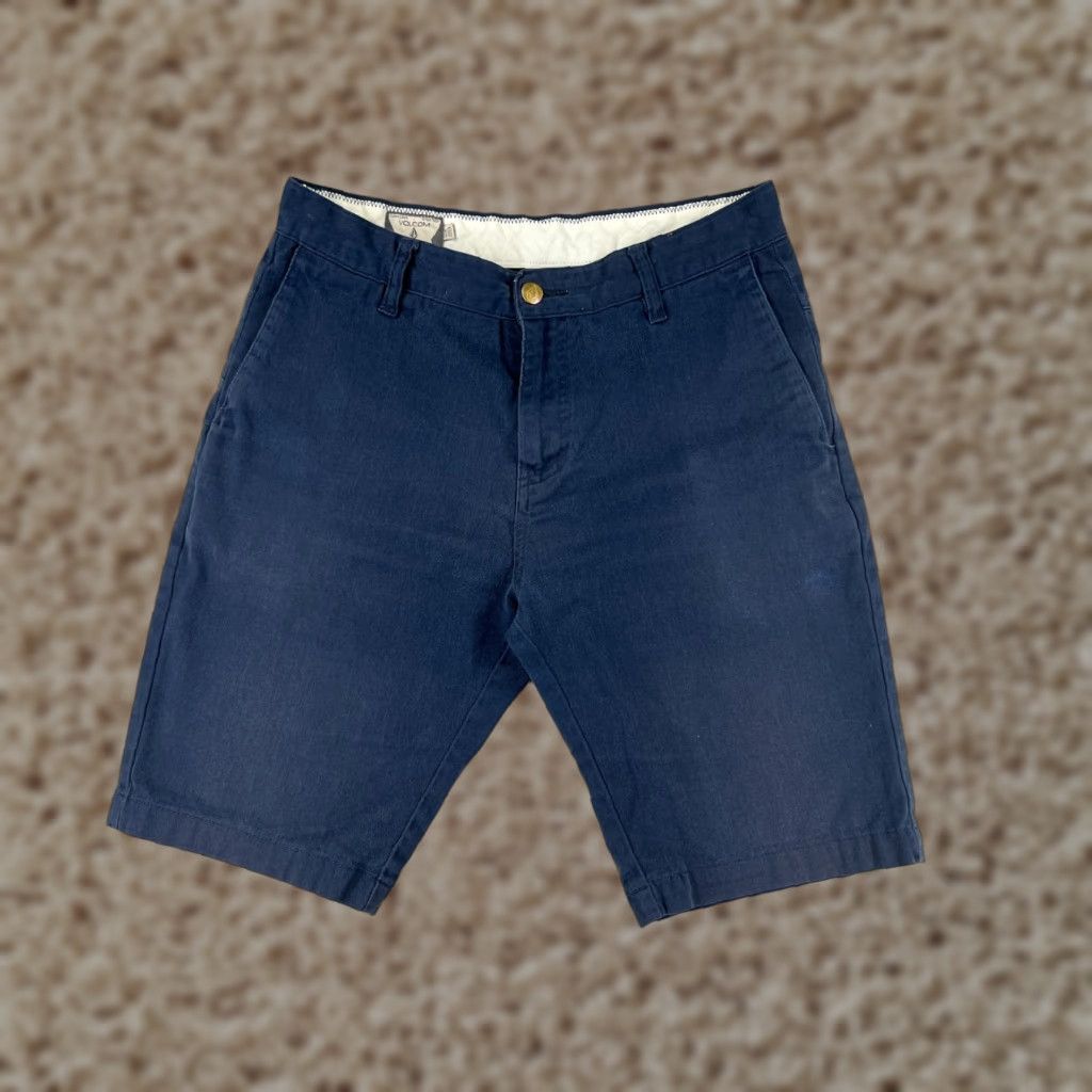 Volcom Volcom Shorts Men 28 Blue Cotton Blend Twill Skateboard Casual Men’s Shorts, Regular Fit, 5-Pocket, Canvas, Chino Style, Blue Volcom, Skate Theme, 28 Size US 28 / EU 44 - 1 Thumbnail