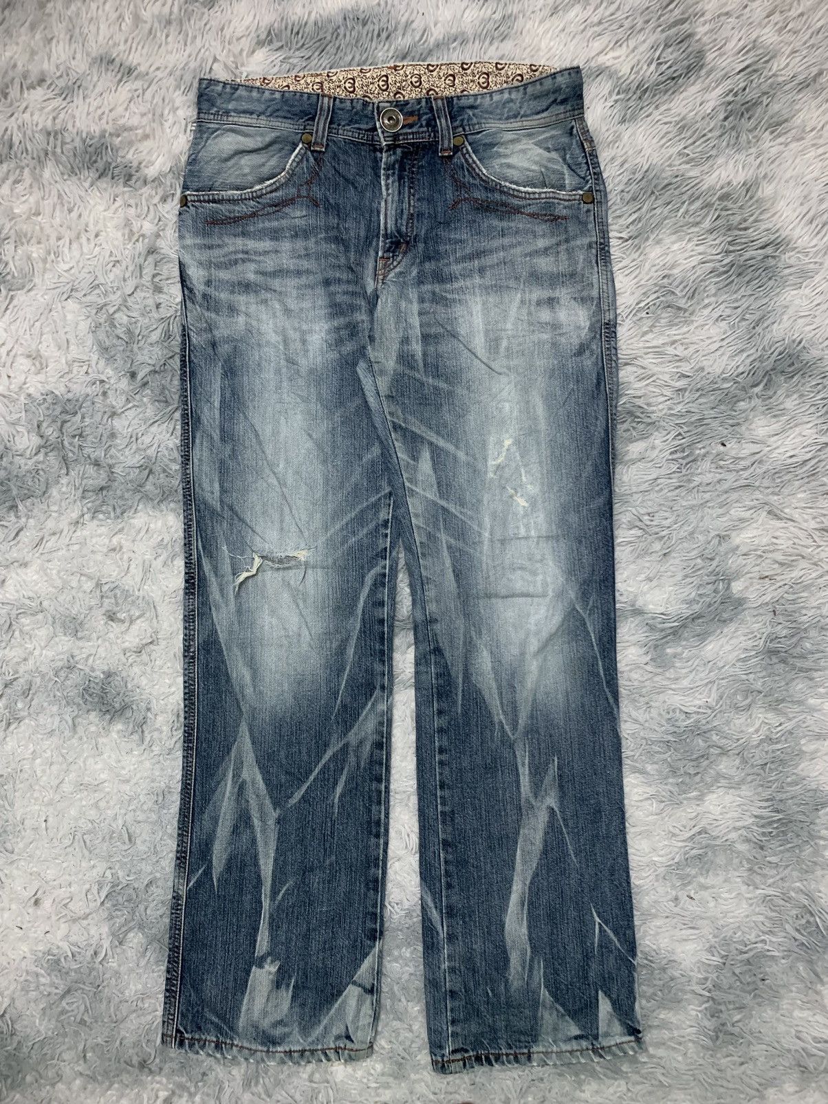 Edwin RARE 90s EDWIN BLUETRIP DISTRESSED JEANS RARE Size US 34 / EU 50 - 1 Thumbnail