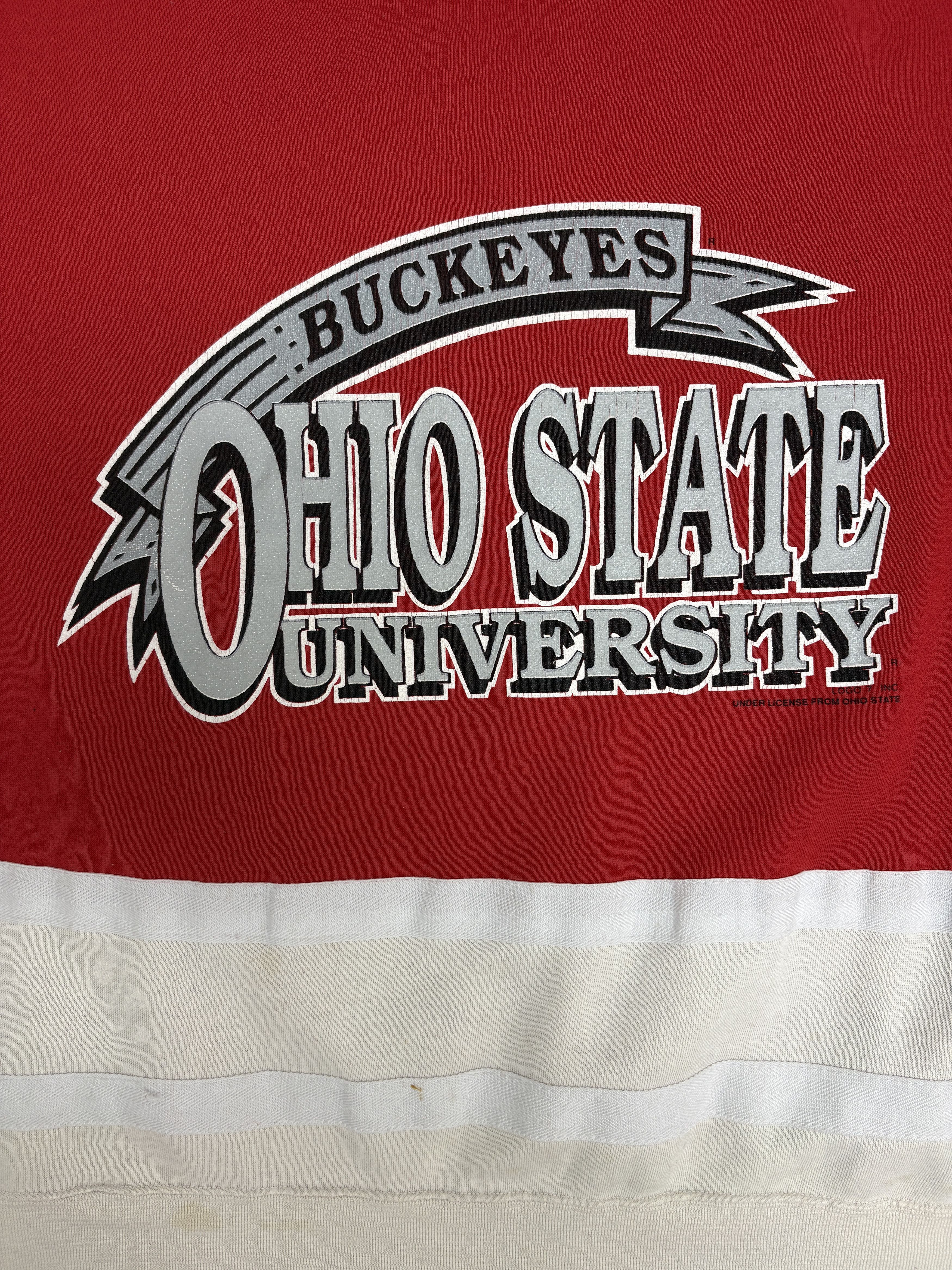 Logo 7 Ohio State Buckeyes Vintage Red Crewneck Sweater Size US L / EU 52-54 / 3 - 2 Thumbnail