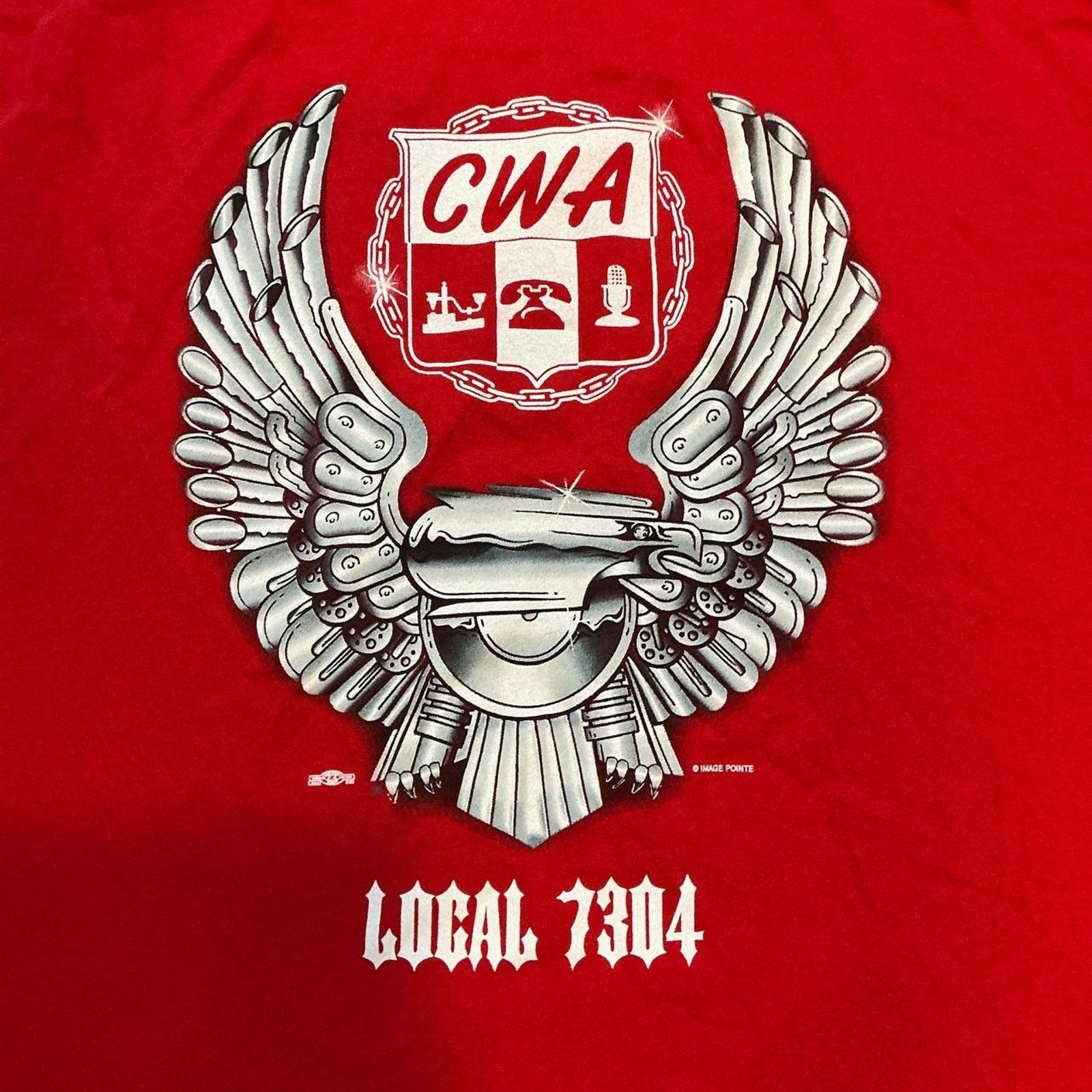 Union LA Vintage 90s CWA Local 7304 Union Grunge Shirt Size 3XL Size US XXL / EU 58 / 5 - 2 Thumbnail