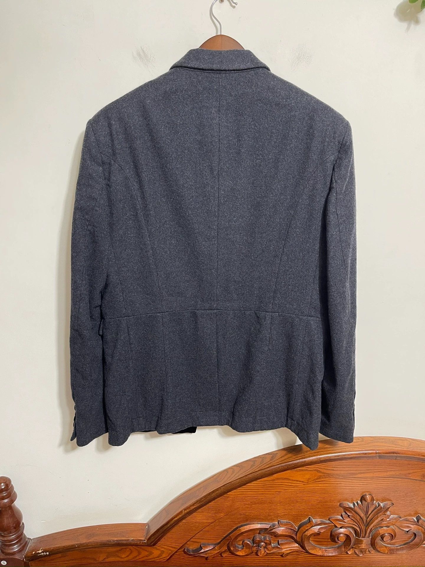 Dolce & Gabbana Dolce & Gabbana Charcoal Gray Wool Blazer Size 52 Size US L / EU 52-54 / 3 - 2 Thumbnail