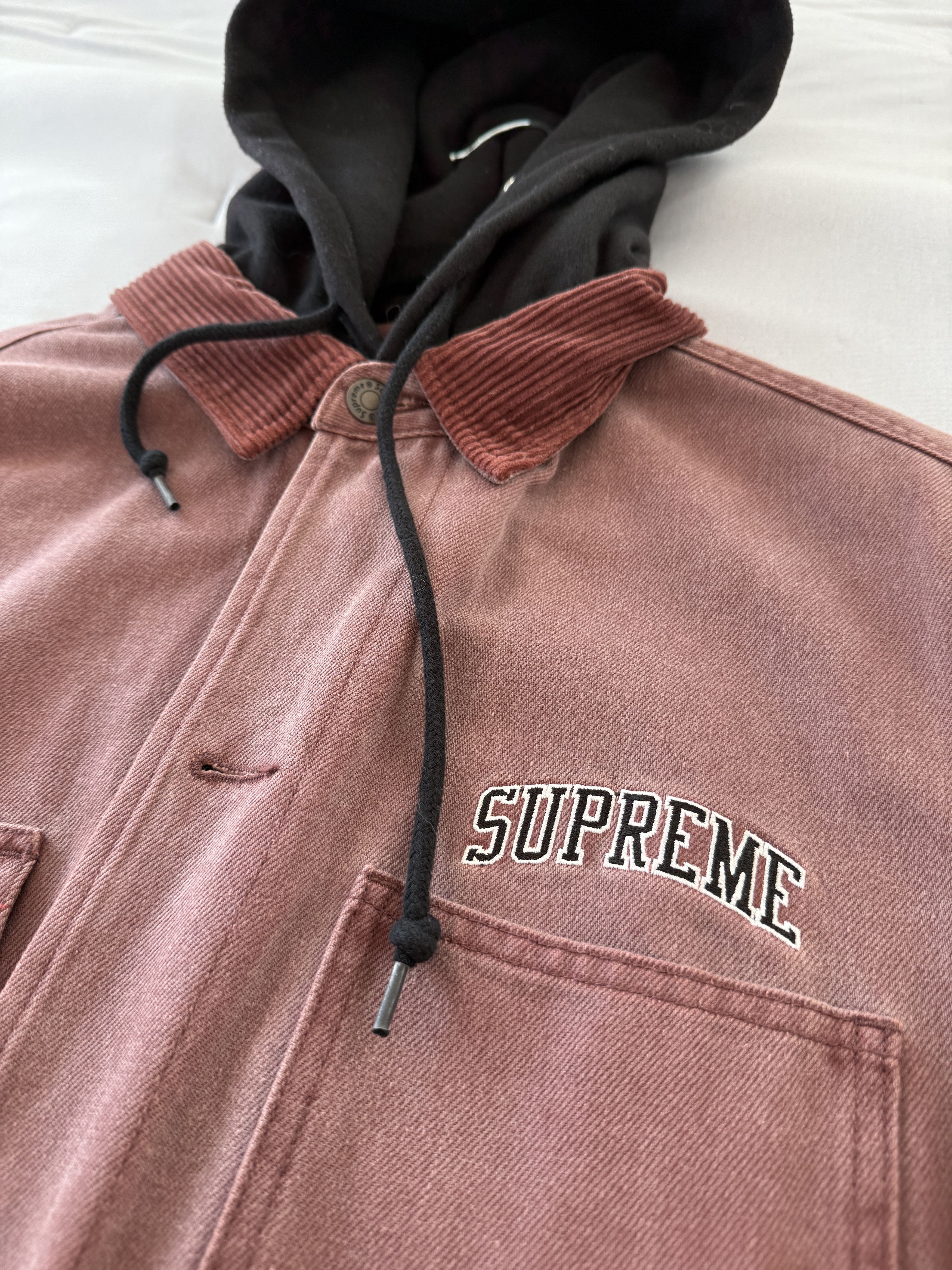 Supreme 2017 F/W Supreme Hooded Chore Coat Dusty Rose Size US M / EU 48-50 / 2 - 3 Thumbnail