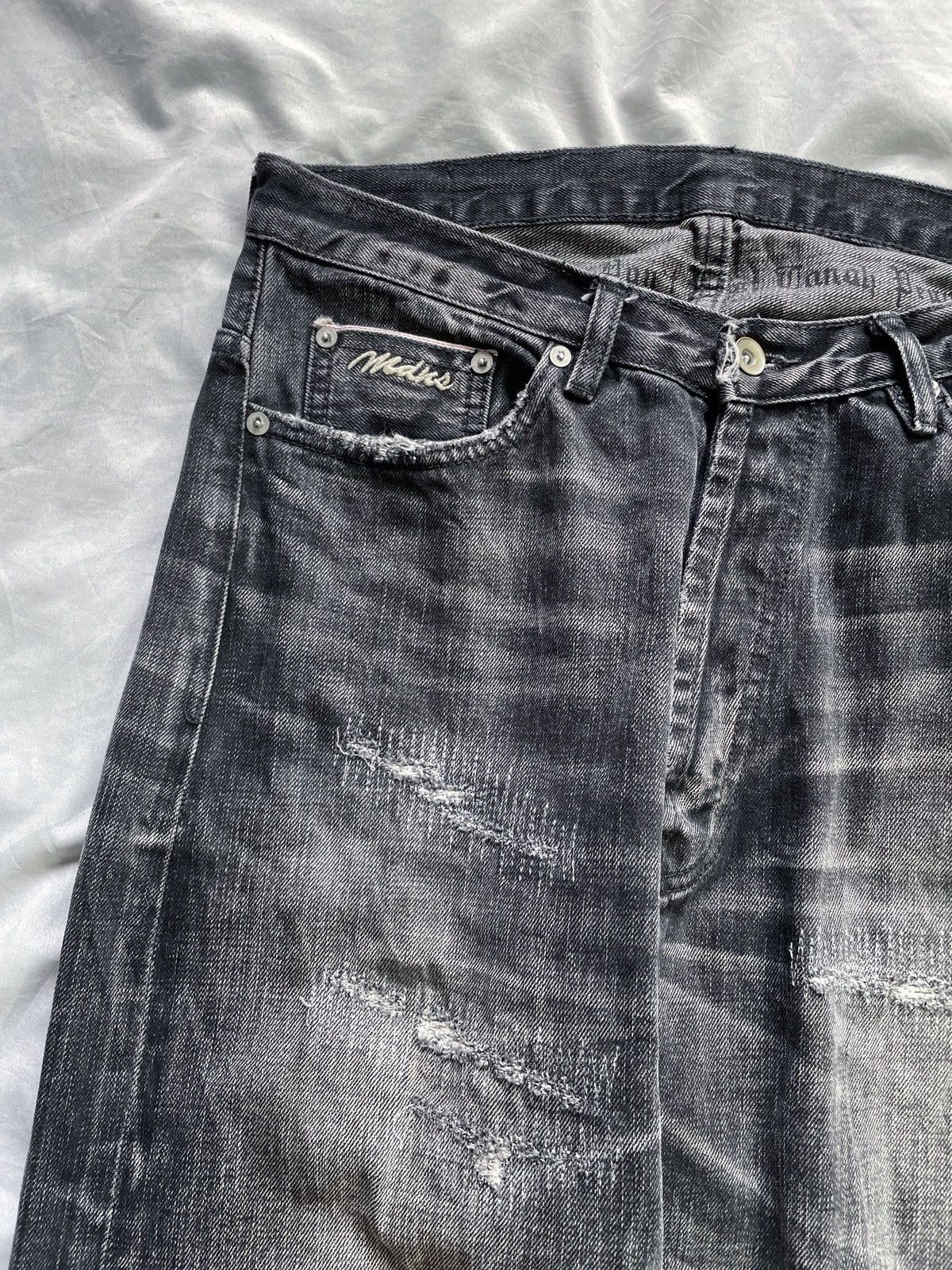 Madness MADNESS DISTRESSED BAGGY DENIM PANTS SELVEDGE Size US 34 / EU 50 - 7 Thumbnail