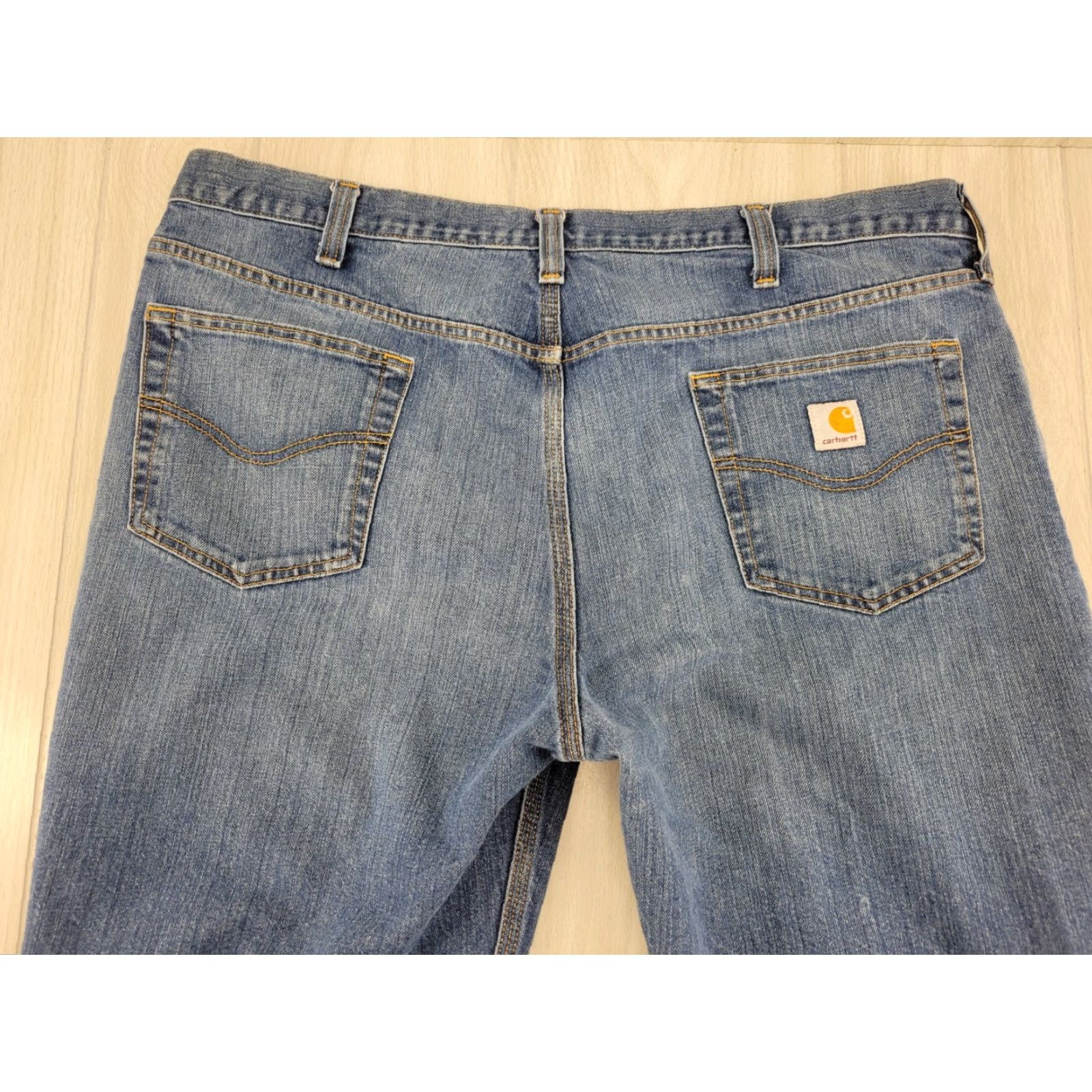 Carhartt VINTAGE Carhartt Jeans Men’s Regular 42x32 Blue Denim 5-Pocket Straight Belt Loops 101496 420 Distressed No Size US 42 / EU 58 - 7 Thumbnail