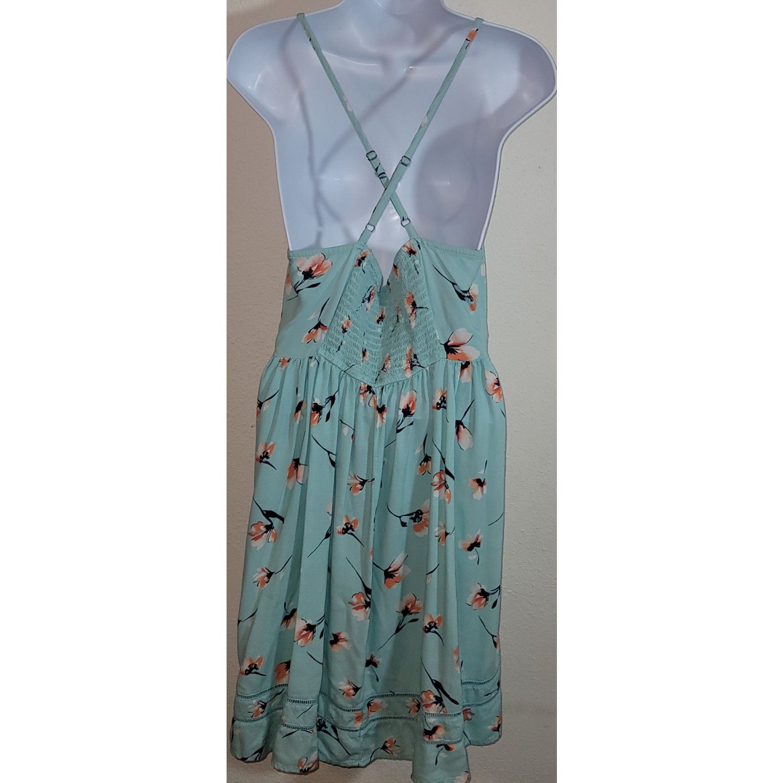 Other SO Light Blue Floral Spaghetti Straps Midi Dress Large Size L / US 10 / IT 46 - 2 Thumbnail