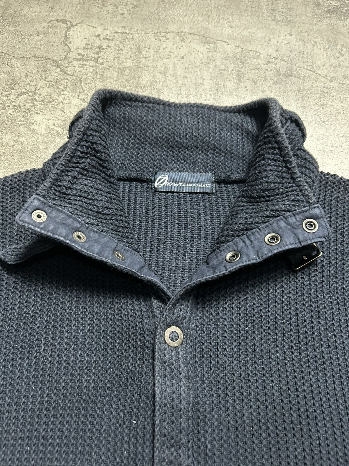 Tornado Mart Zero by Tornado Mart Knit Strap Collar Snap Button Shirt Size US M / EU 48-50 / 2 - 2 Thumbnail