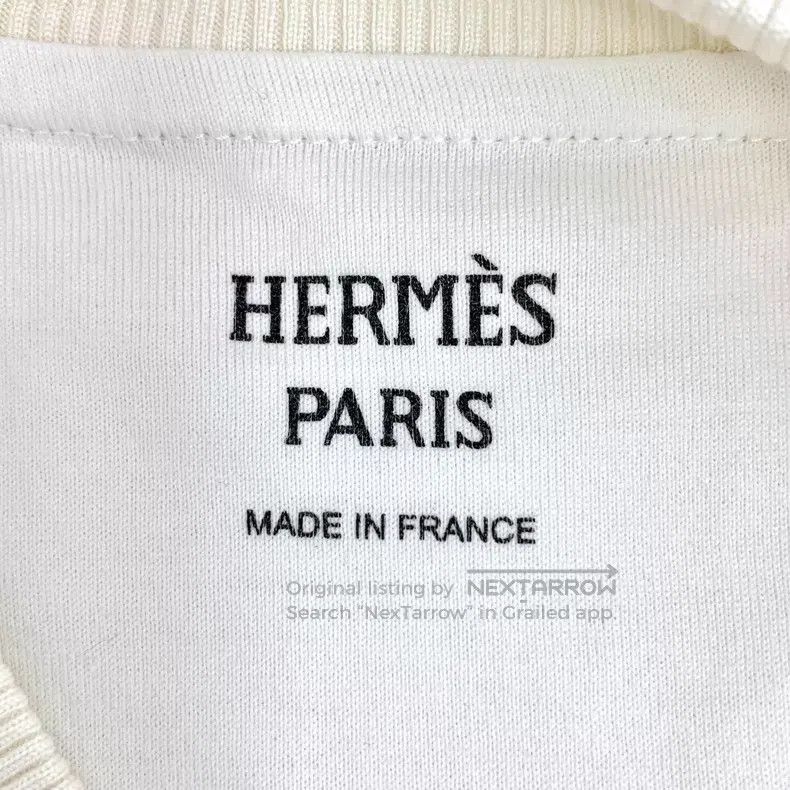 Hermes Hermes Ivory H Embroidered Cotton Jersey Raglan Sleeve Swe Size XS / US 0-2 / IT 36-38 - 5 Thumbnail