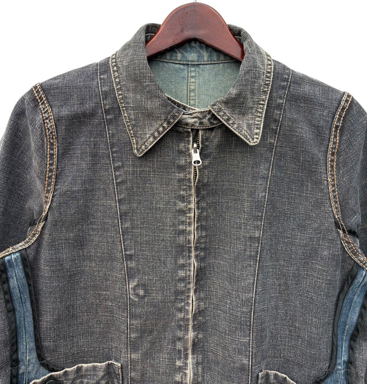 Japanese Brand Rna Riversible Streetwear Women Denim Jacket Size S / US 4 / IT 40 - 10 Thumbnail
