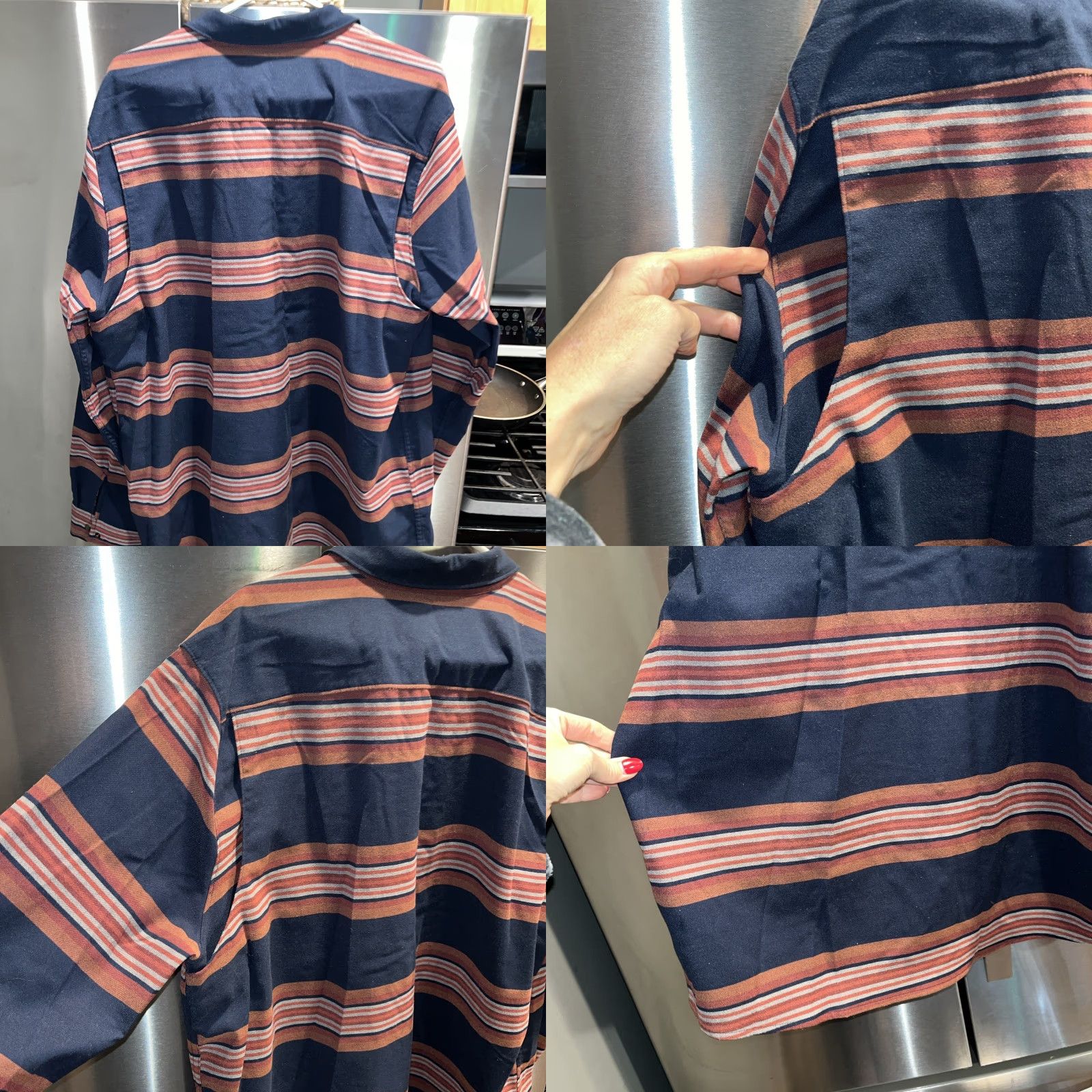 Roark VINTAGE not applicable; Roark Shirt Diablo Flannel Striped Blue Brown Wool Men’s XL Snap up Classic Fit Shirt Size US XL / EU 56 / 4 - 10 Thumbnail