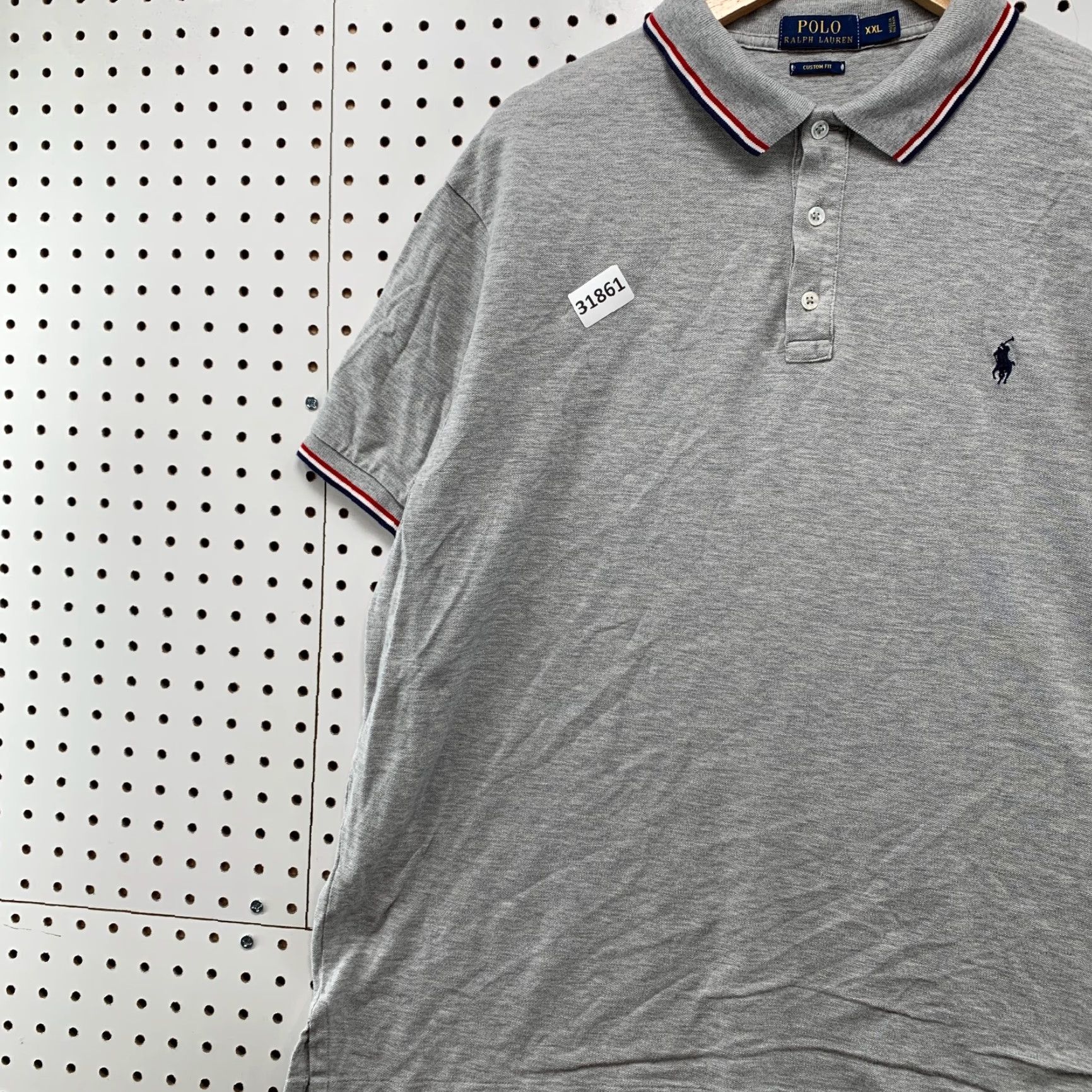 Ralph Lauren VINTAGE Polo Ralph Lauren Gray Short Sleeve Polo Shirt Men 2XL Blue Pony Size US XXL / EU 58 / 5 - 3 Thumbnail