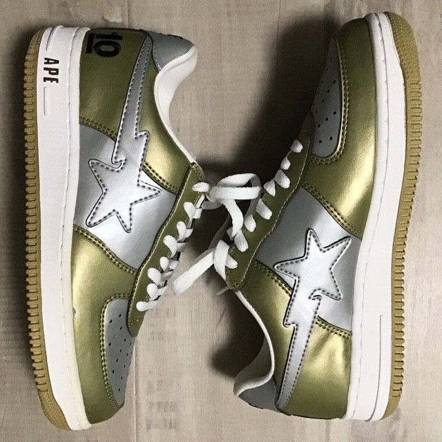 Bape 2003 NW 10th Anniversary Leather BAPE STA Sneakers NIGO APE Size US 8.5 / EU 41-42 - 3 Thumbnail