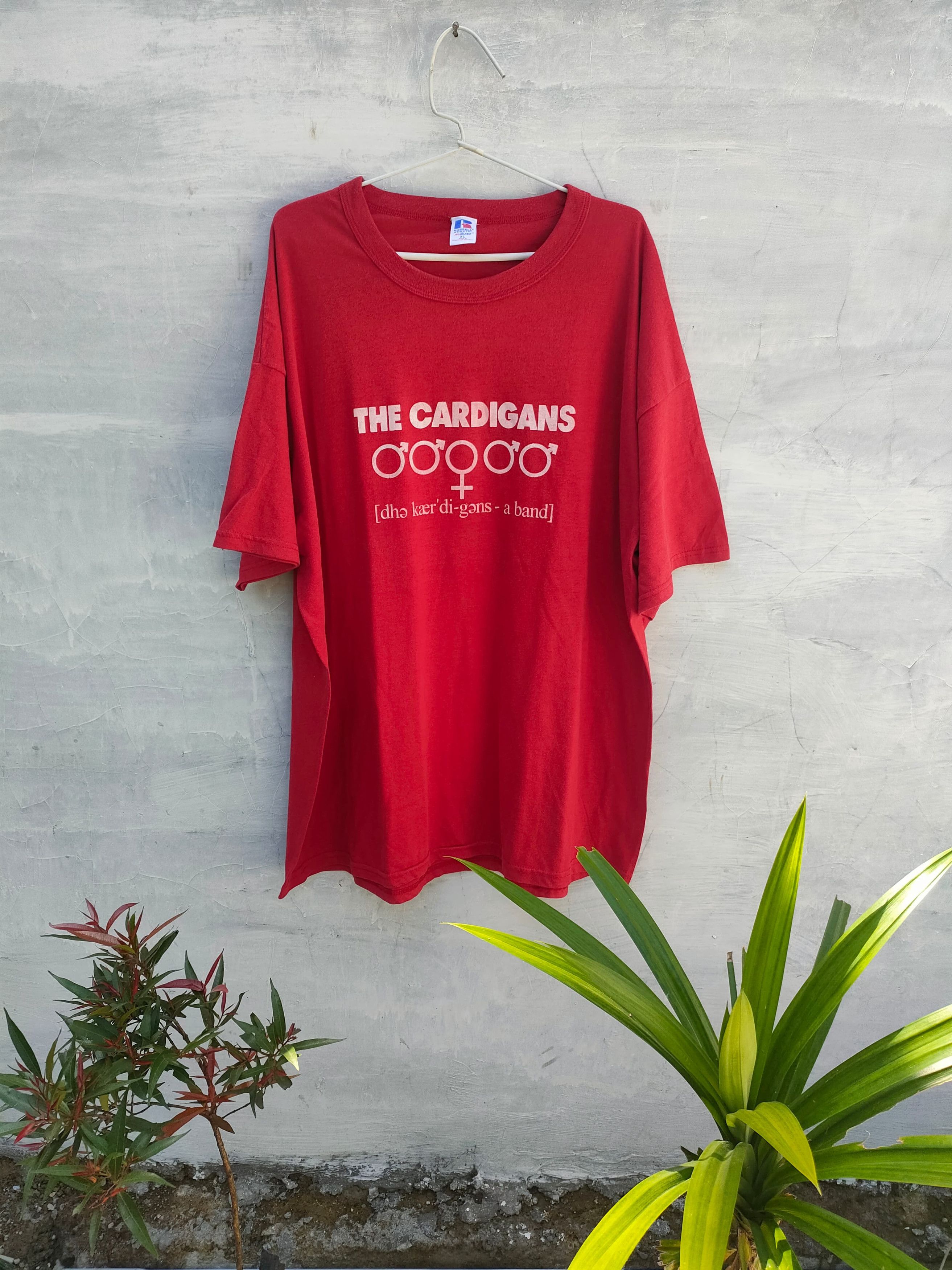 image of The Cardigans - Band Tees in Red, Men's (Size XL)