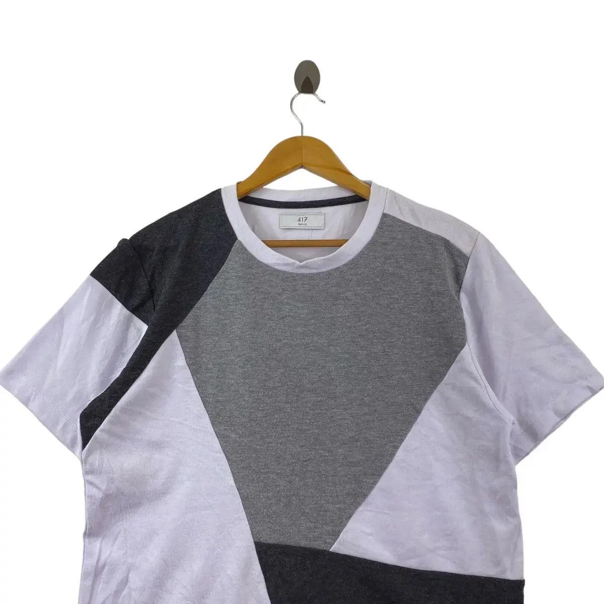 Vintage Vintage EDIFICE PARIS 417 Collection Patchwork Tee Shirt Top Size L / US 10 / IT 46 - 2 Thumbnail