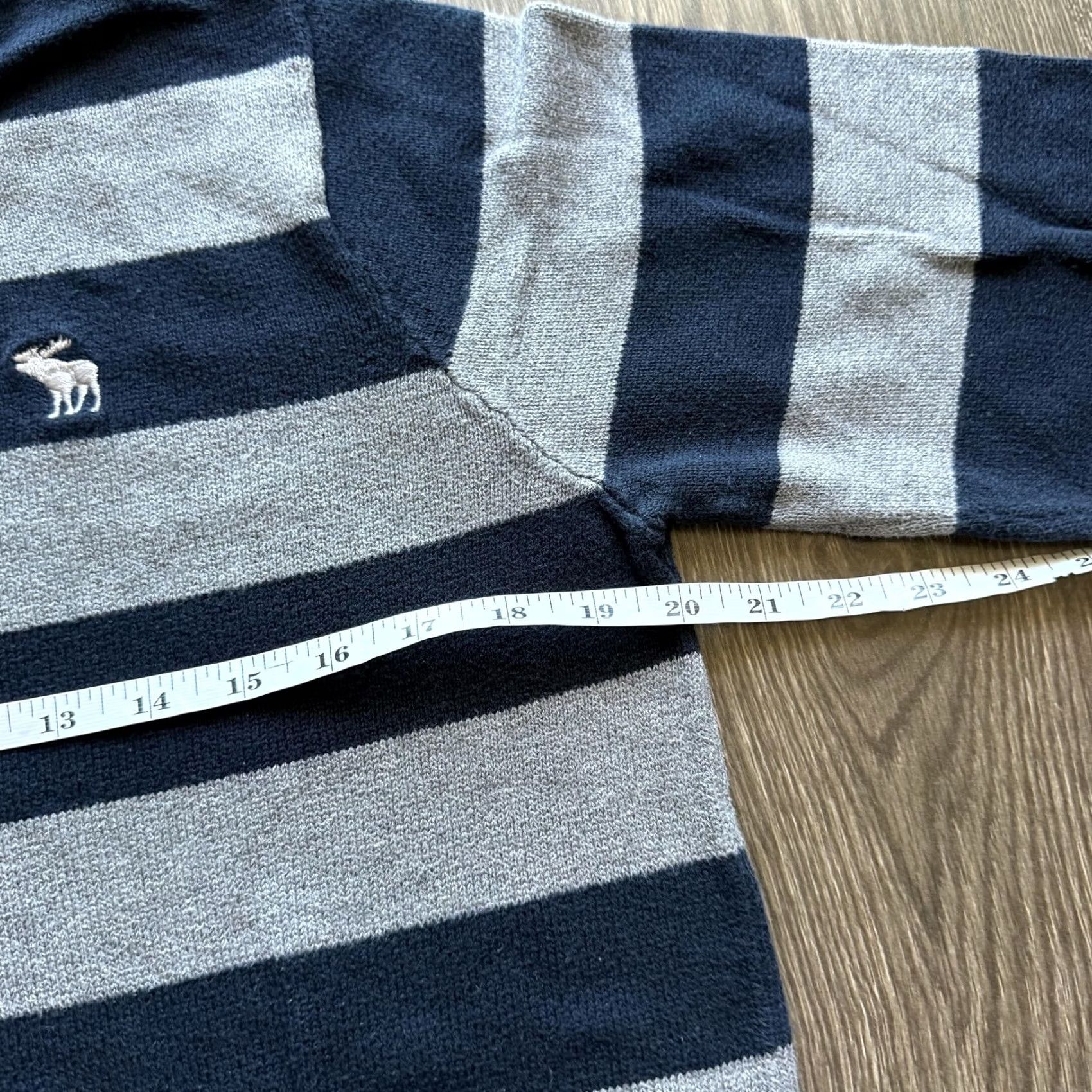 Abercrombie & Fitch Abercrombie & Fitch Sweater Mens Medium Blue Knit Crewneck Pullover Striped Y2K Vintage? Size US M / EU 48-50 / 2 - 7 Thumbnail