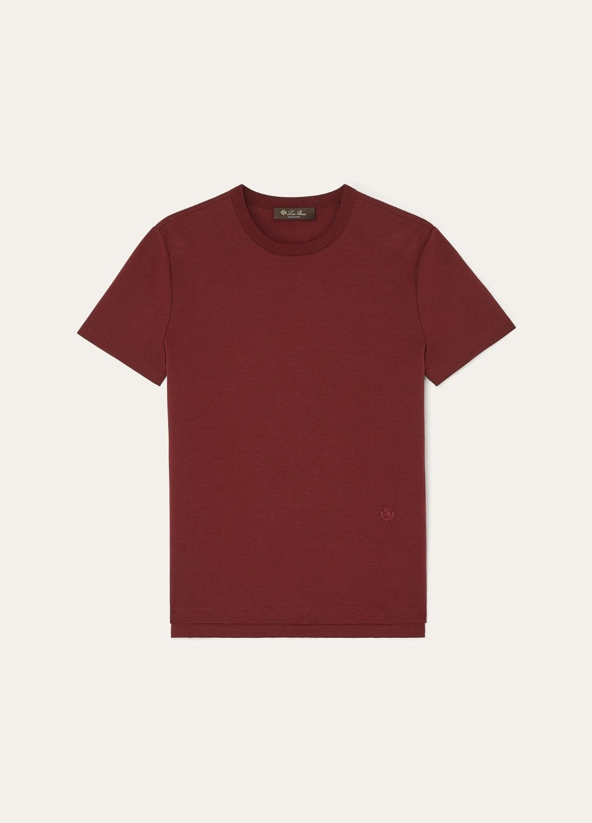 Loro Piana o1srvl11e0526 FAO5498 My-T T-Shirt in Burgundy Size XS / US 0-2 / IT 36-38 - 1 Thumbnail