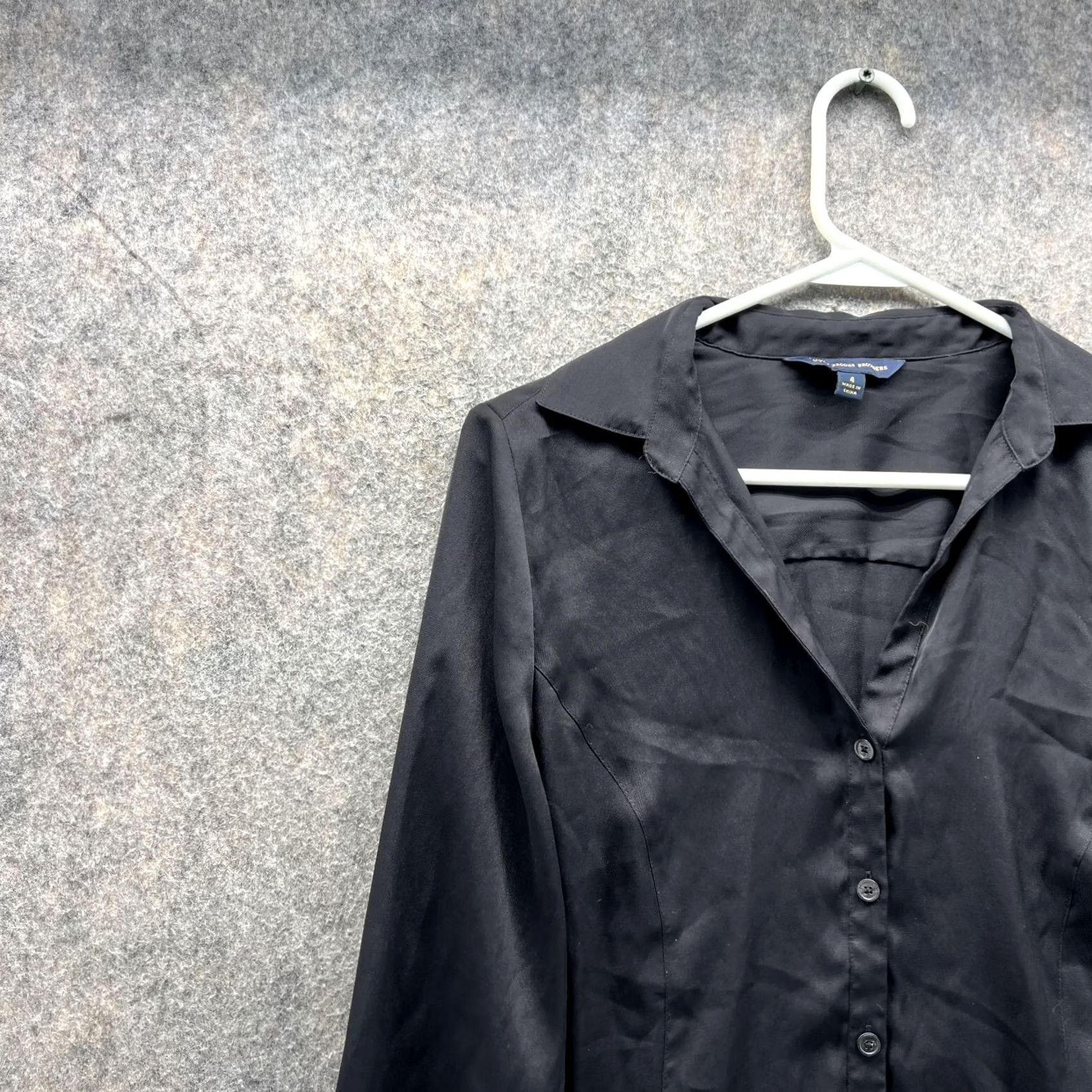 Brooks Brothers Brooks Brothers 346 Shirt Women 4 Ladies Black Casual Button Down Preppy Dress -Vintage Size S / US 4 / IT 40 - 3 Thumbnail