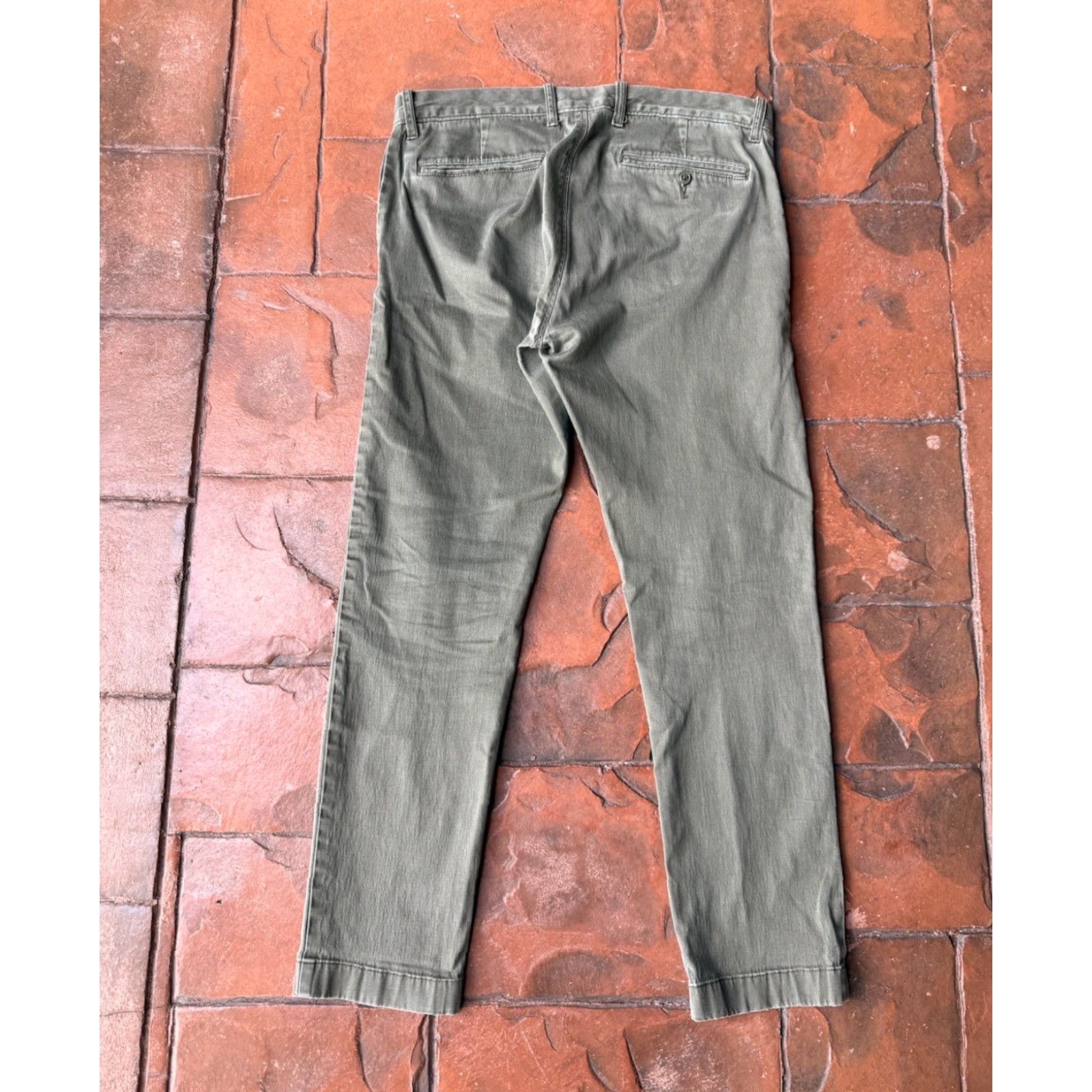 J.Crew J.CREW 484 Slim Straight Stretch Chino Pants Mens 32x30 Olive Green Navy? Green Size US 32 / EU 48 - 4 Thumbnail