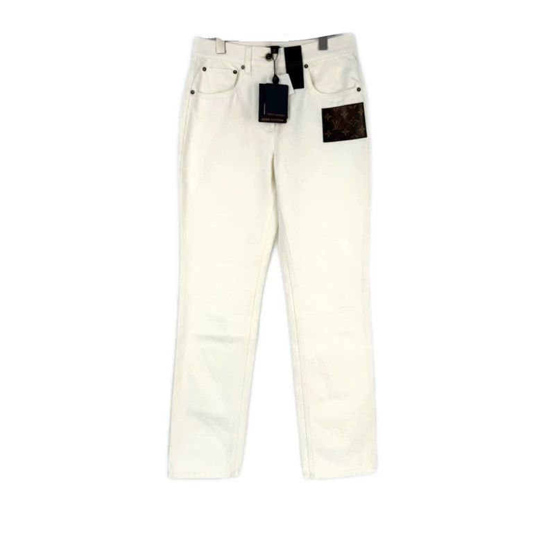 Louis Vuitton Louis Vuitton White presbyopic leather jeans 2505-Nextarrow Size US 36 / EU 52 - 1 Thumbnail
