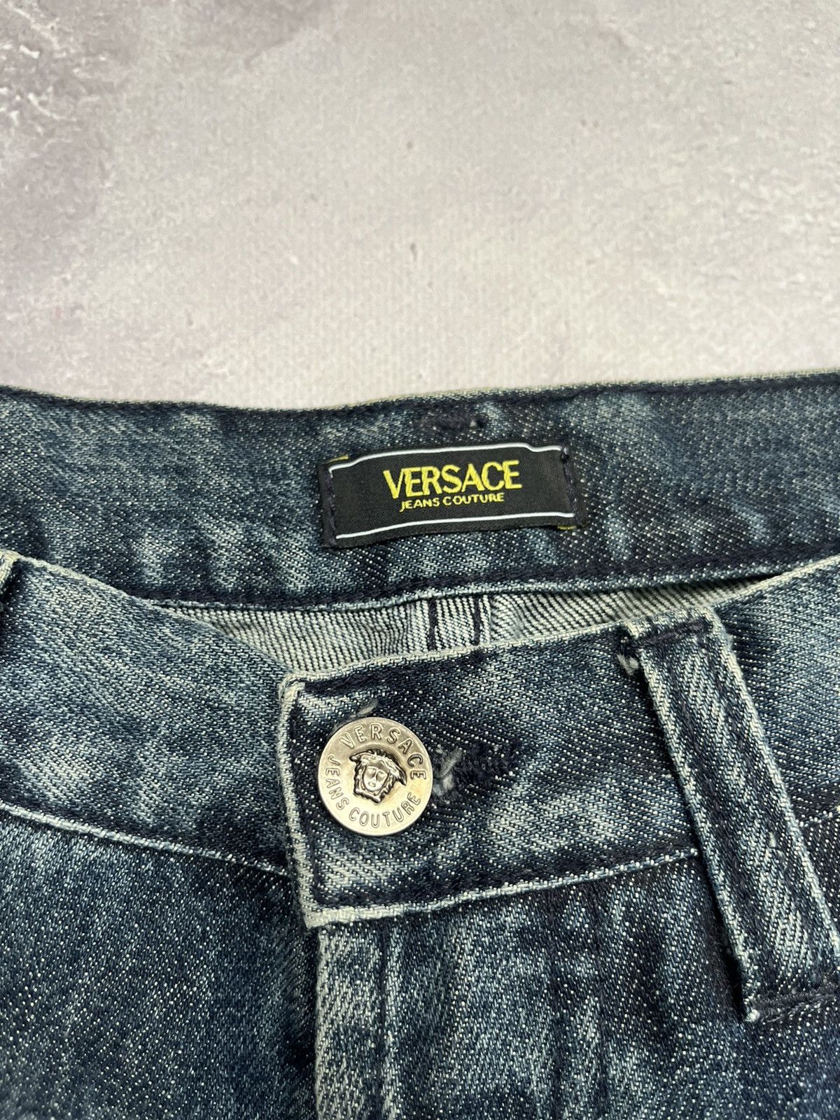 Versace Jeans Couture Versace Jeans Couture Delirium Multilogo Patch Denim Pants Size US 35 - 10 Thumbnail